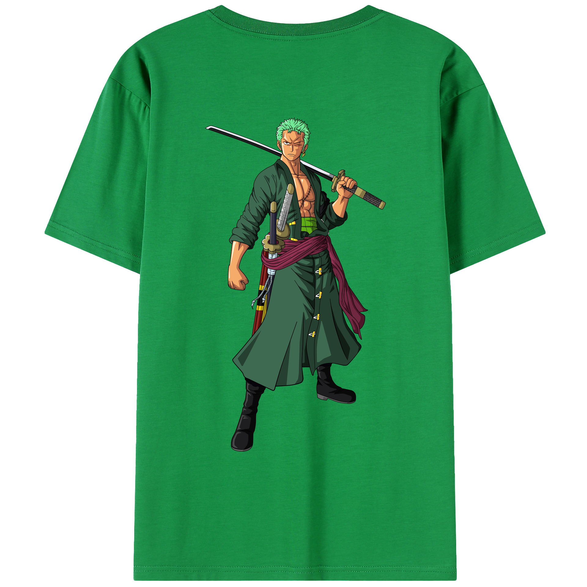 ワンピース ロロノア・ゾロ ONE PIECE Roronoa Zoro レディース半袖Tシャツ(バックプリント)