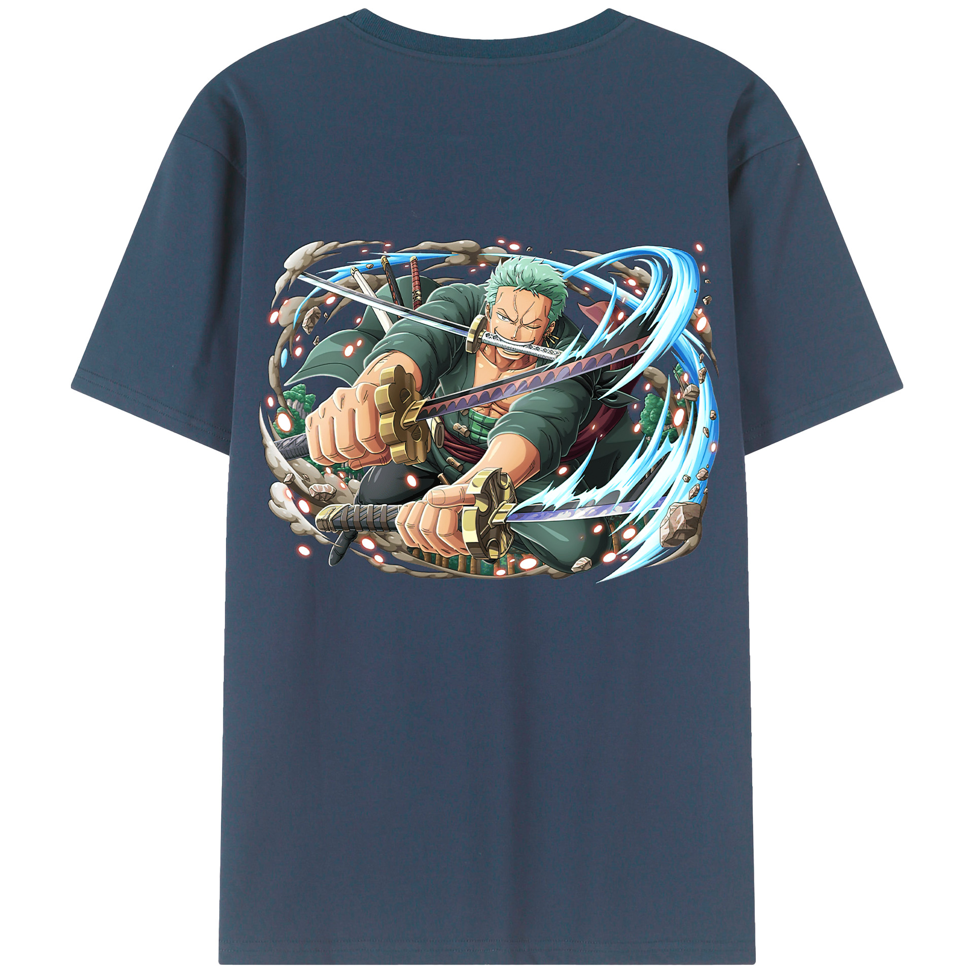 ワンピース ロロノア・ゾロ ONE PIECE Roronoa Zoro レディース半袖Tシャツ(バックプリント)
