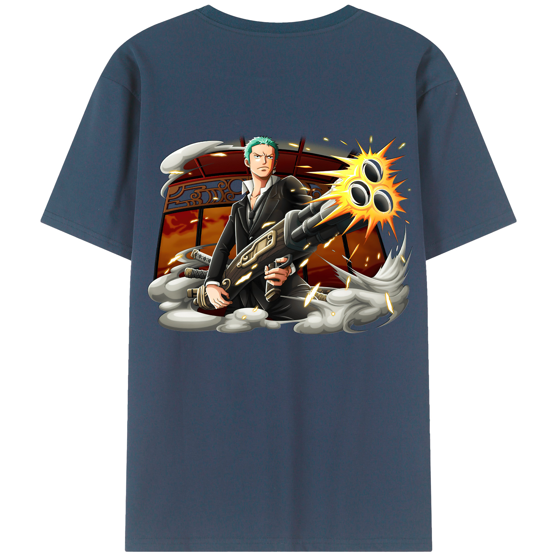 ワンピース ロロノア・ゾロ ONE PIECE Roronoa Zoro レディース半袖Tシャツ(バックプリント)