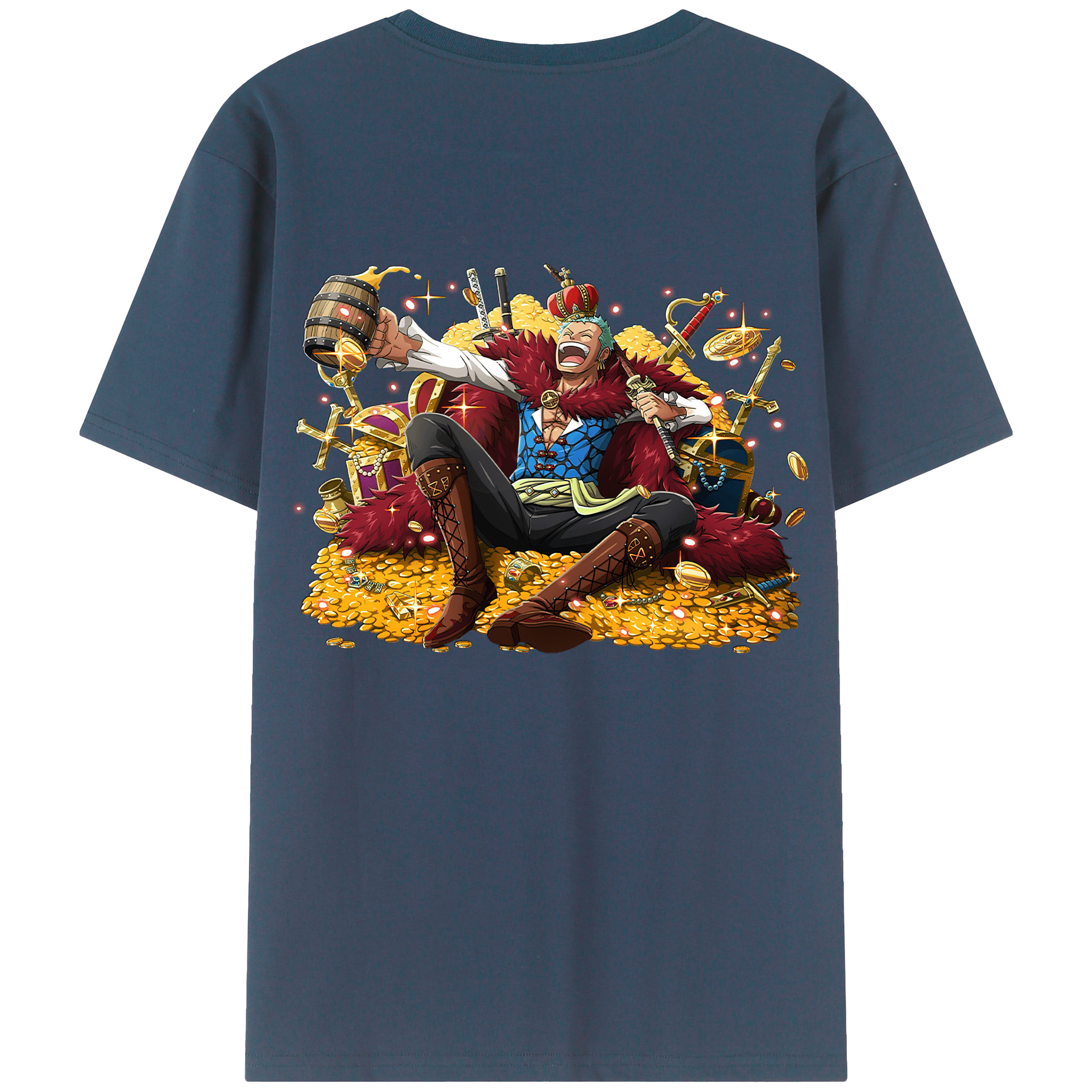 ワンピース ロロノア・ゾロ ONE PIECE Roronoa Zoro レディース半袖Tシャツ(バックプリント)