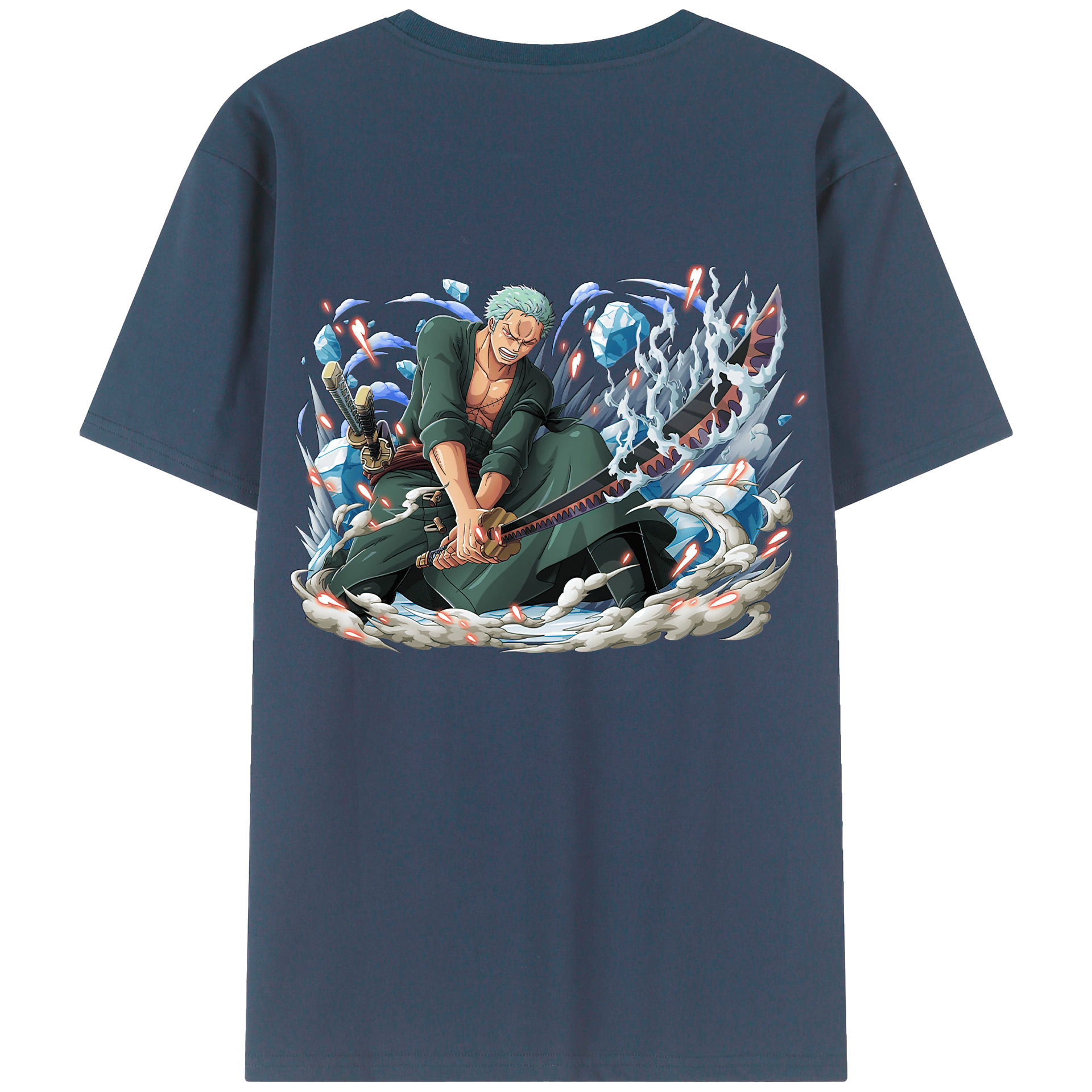 ワンピース ロロノア・ゾロ ONE PIECE Roronoa Zoro レディース半袖Tシャツ(バックプリント)