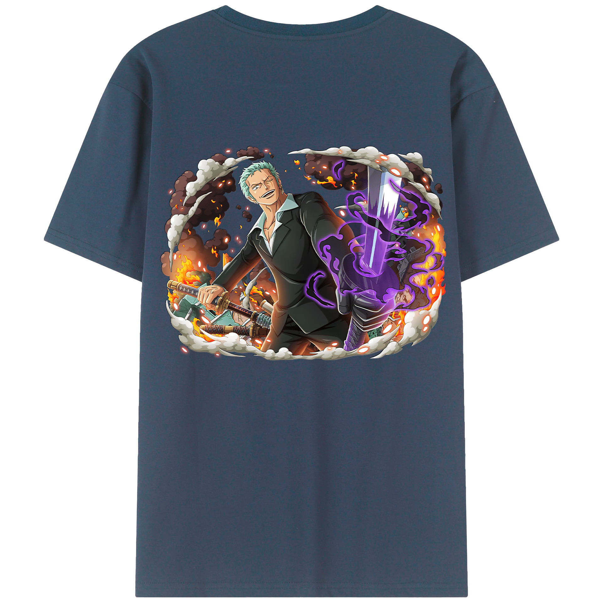 ワンピース ロロノア・ゾロ ONE PIECE Roronoa Zoro レディース半袖Tシャツ(バックプリント)