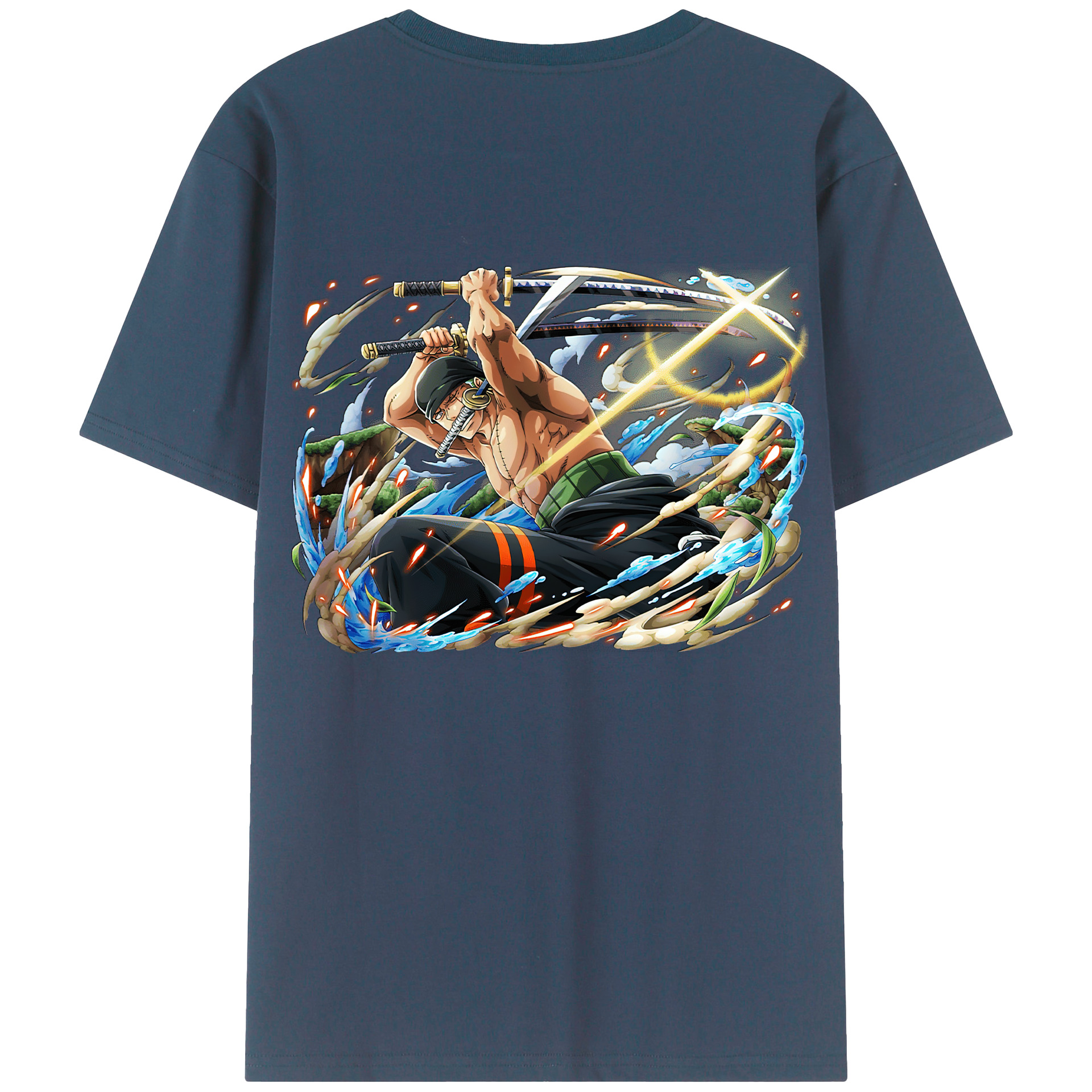 ワンピース ロロノア・ゾロ ONE PIECE Roronoa Zoro レディース半袖Tシャツ(バックプリント)