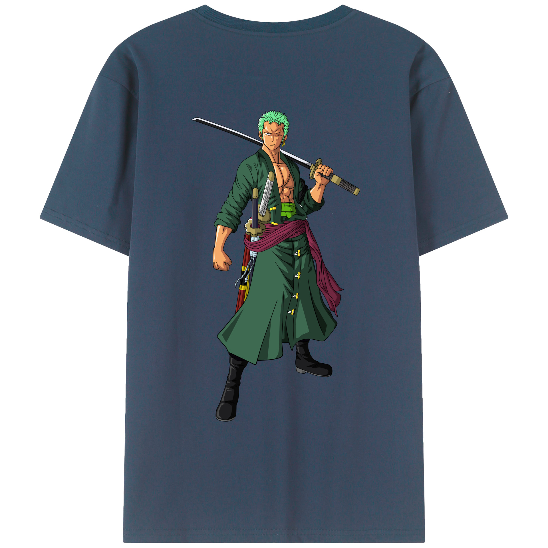 ワンピース ロロノア・ゾロ ONE PIECE Roronoa Zoro レディース半袖Tシャツ(バックプリント)