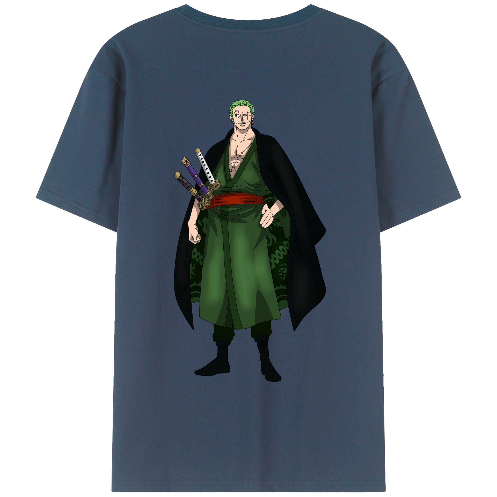 ワンピース ロロノア・ゾロ ONE PIECE Roronoa Zoro レディース半袖Tシャツ(バックプリント)