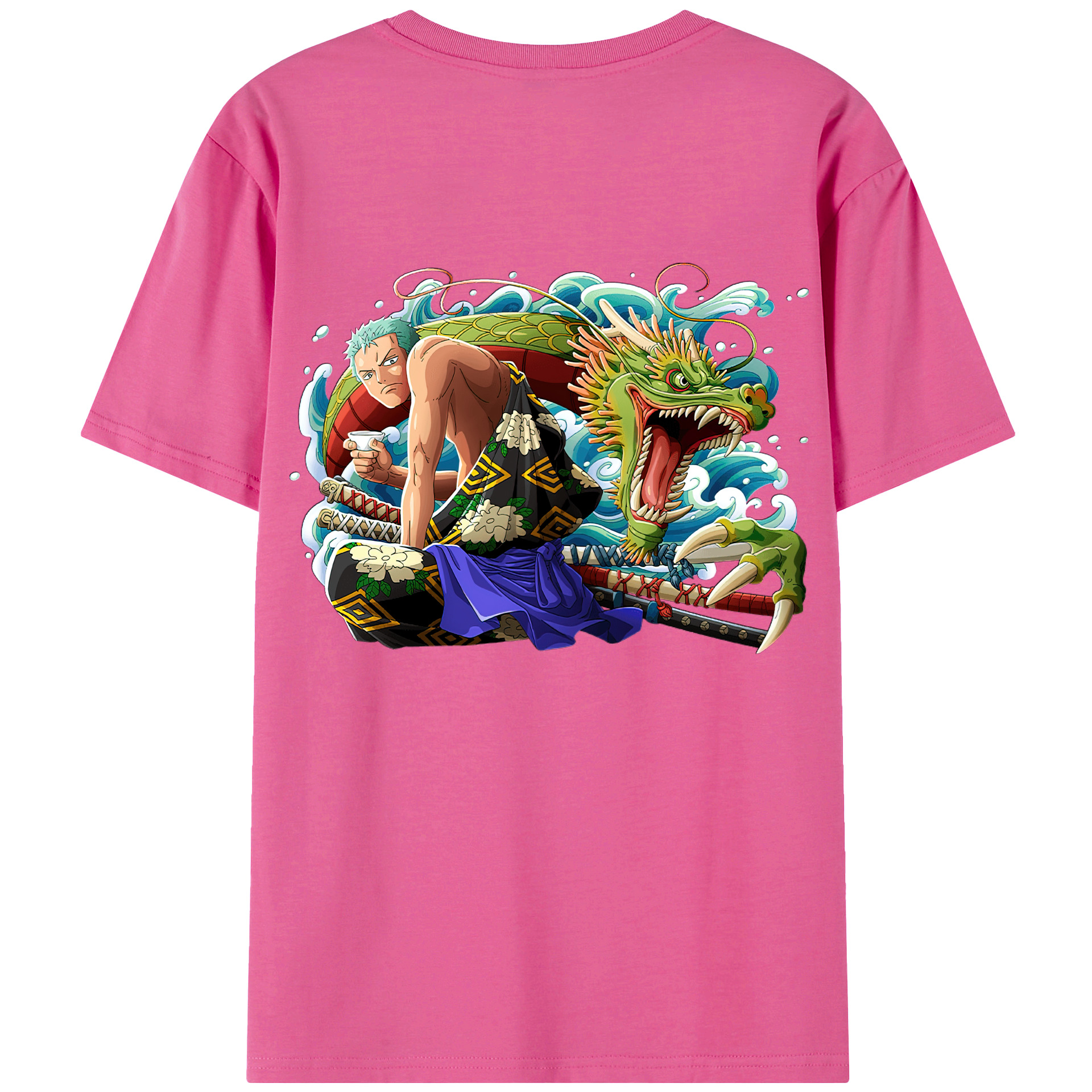 ワンピース ロロノア・ゾロ ONE PIECE Roronoa Zoro レディース半袖Tシャツ(バックプリント)