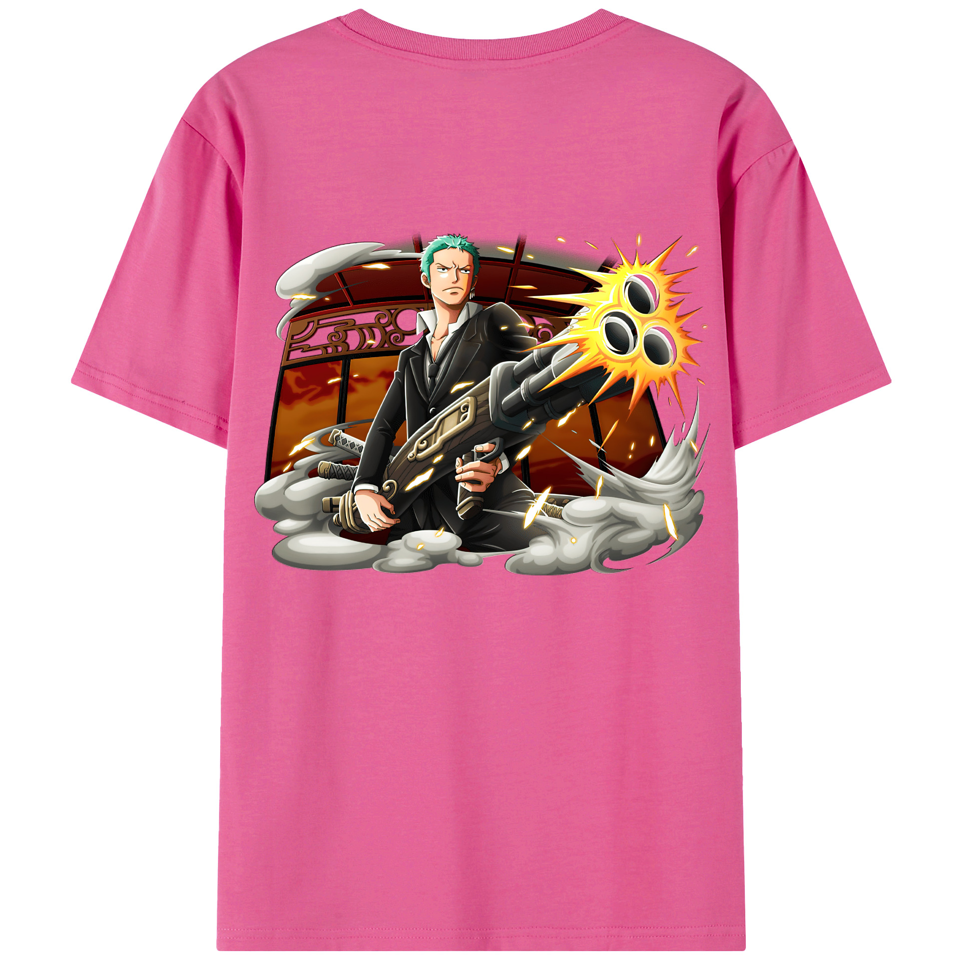 ワンピース ロロノア・ゾロ ONE PIECE Roronoa Zoro レディース半袖Tシャツ(バックプリント)