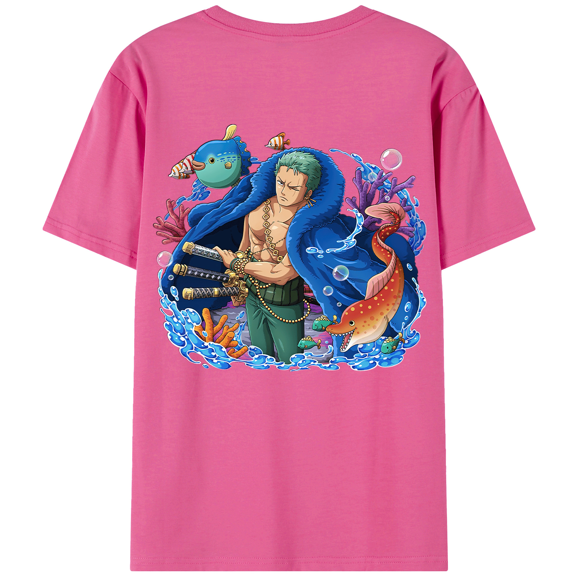 ワンピース ロロノア・ゾロ ONE PIECE Roronoa Zoro レディース半袖Tシャツ(バックプリント)