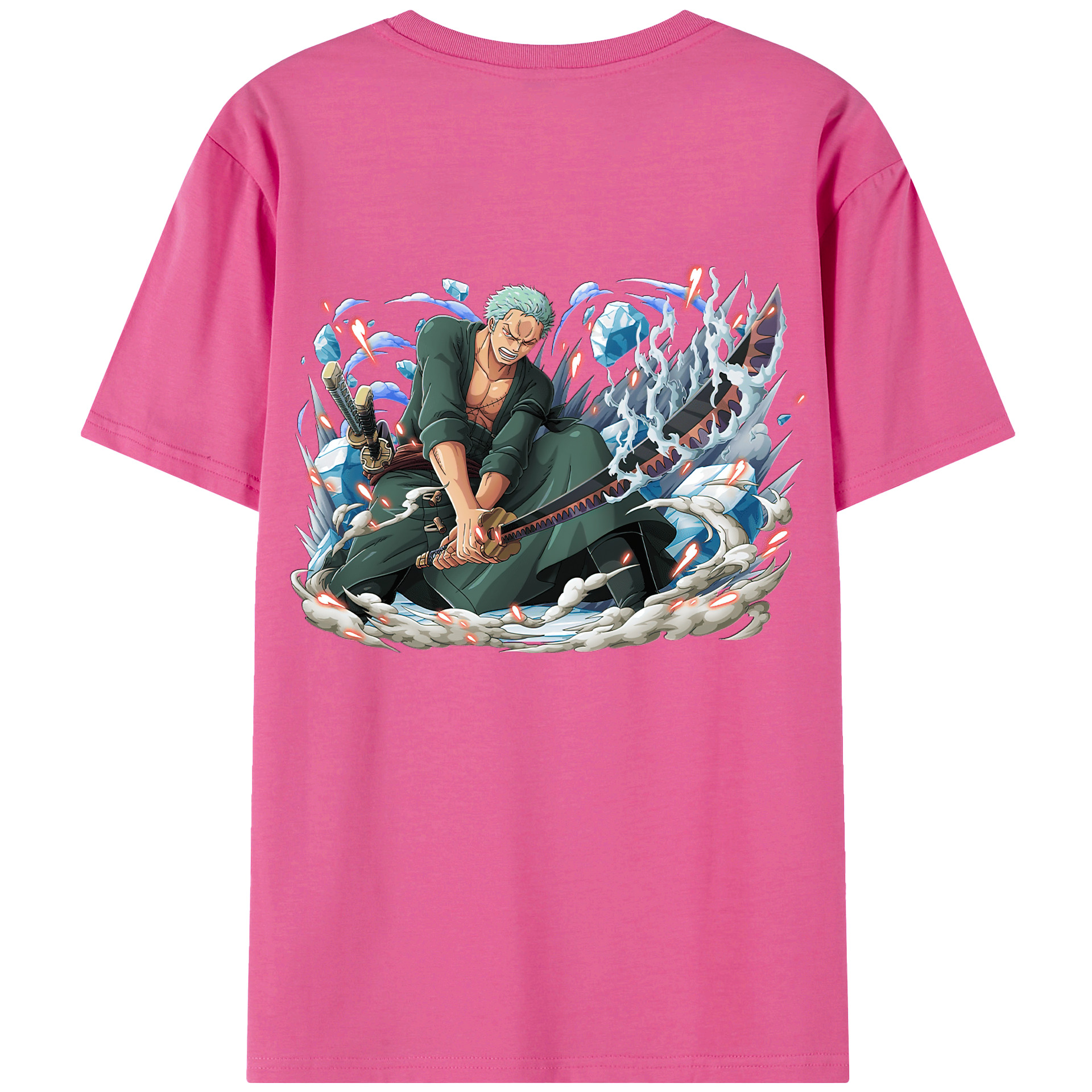 ワンピース ロロノア・ゾロ ONE PIECE Roronoa Zoro レディース半袖Tシャツ(バックプリント)