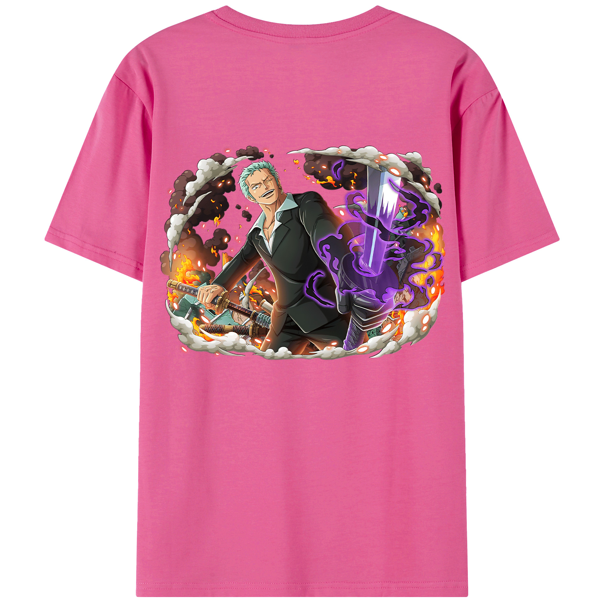 ワンピース ロロノア・ゾロ ONE PIECE Roronoa Zoro レディース半袖Tシャツ(バックプリント)