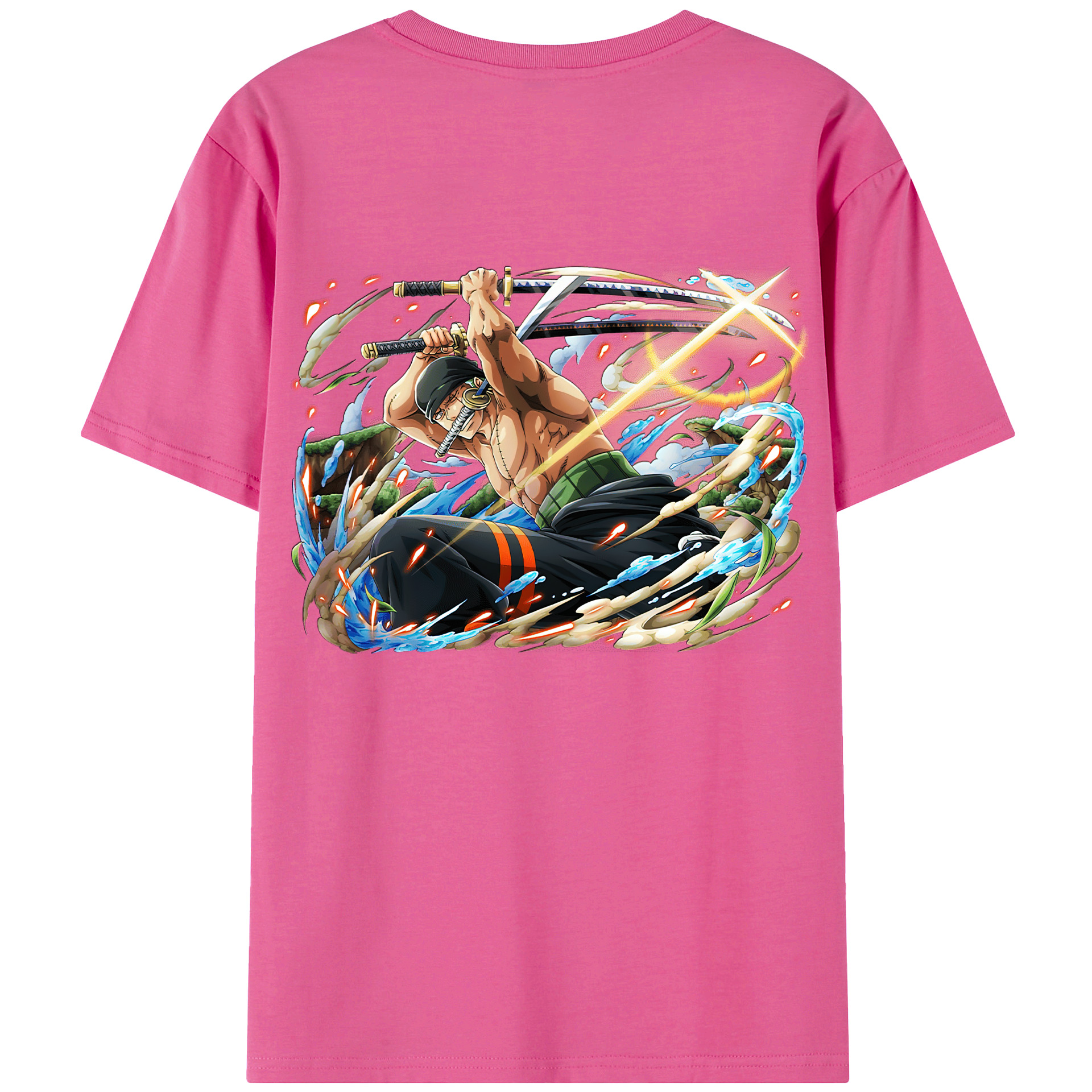 ワンピース ロロノア・ゾロ ONE PIECE Roronoa Zoro レディース半袖Tシャツ(バックプリント)