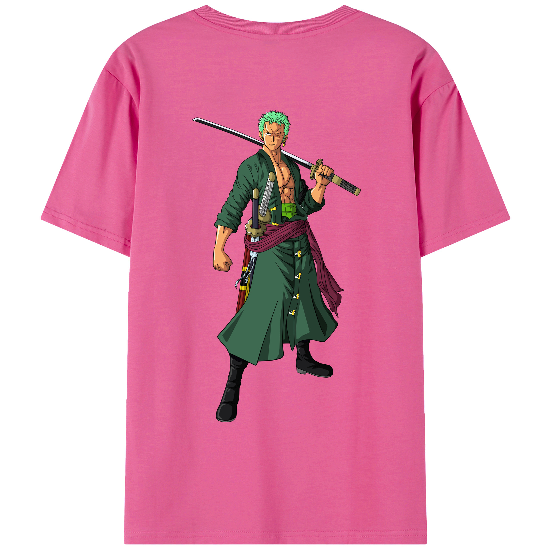 ワンピース ロロノア・ゾロ ONE PIECE Roronoa Zoro レディース半袖Tシャツ(バックプリント)
