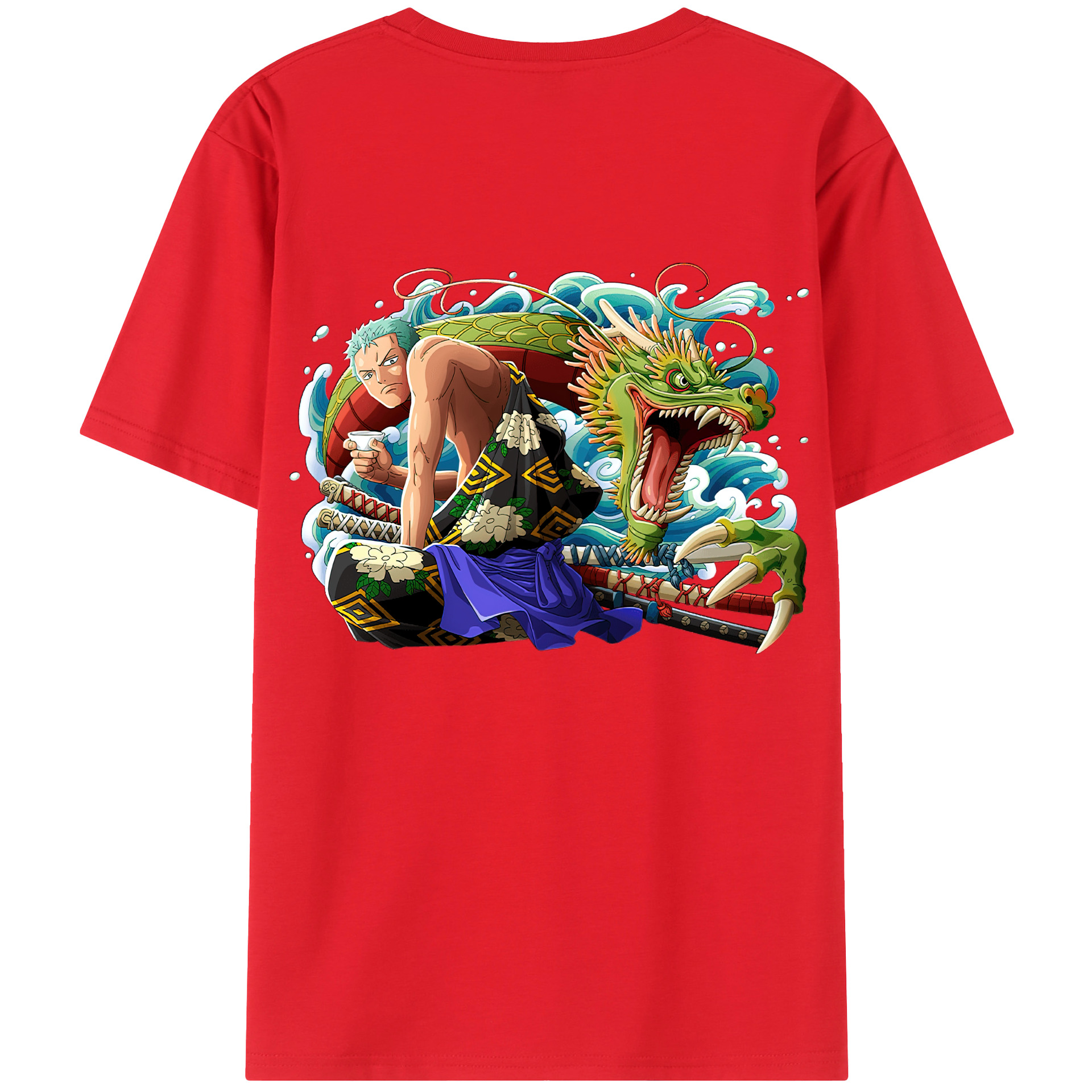 ワンピース ロロノア・ゾロ ONE PIECE Roronoa Zoro レディース半袖Tシャツ(バックプリント)