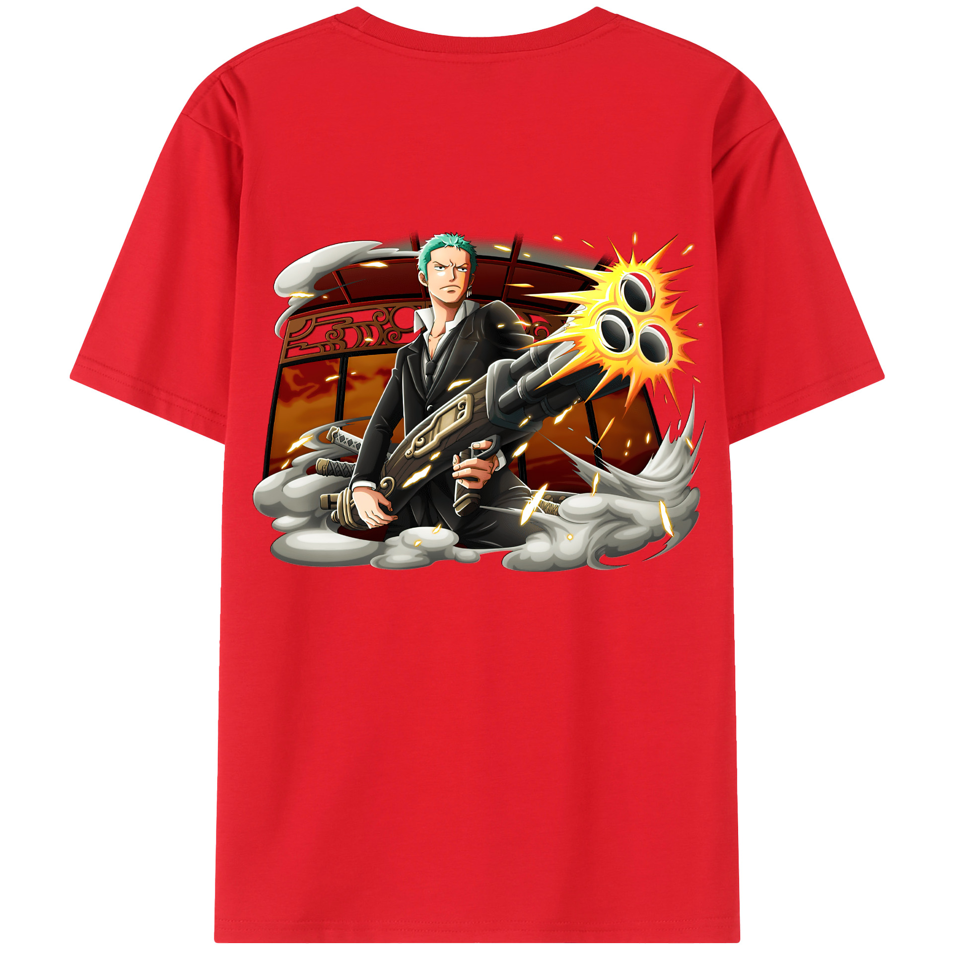 ワンピース ロロノア・ゾロ ONE PIECE Roronoa Zoro レディース半袖Tシャツ(バックプリント)