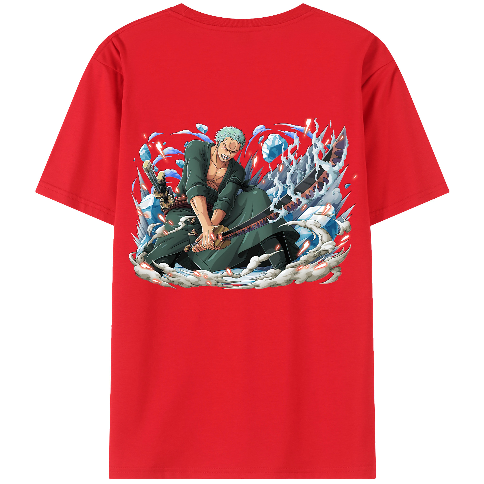 ワンピース ロロノア・ゾロ ONE PIECE Roronoa Zoro レディース半袖Tシャツ(バックプリント)