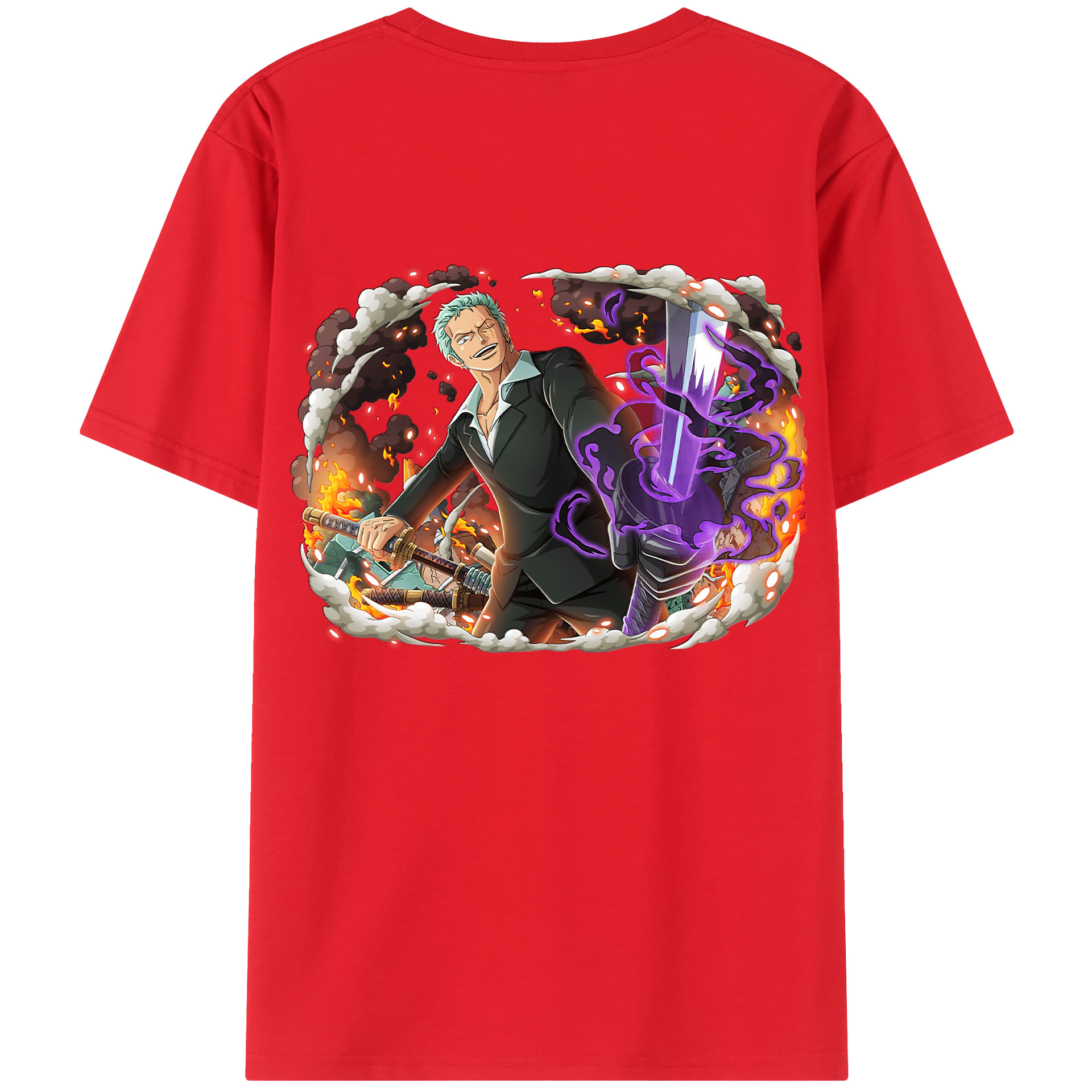 ワンピース ロロノア・ゾロ ONE PIECE Roronoa Zoro レディース半袖Tシャツ(バックプリント)
