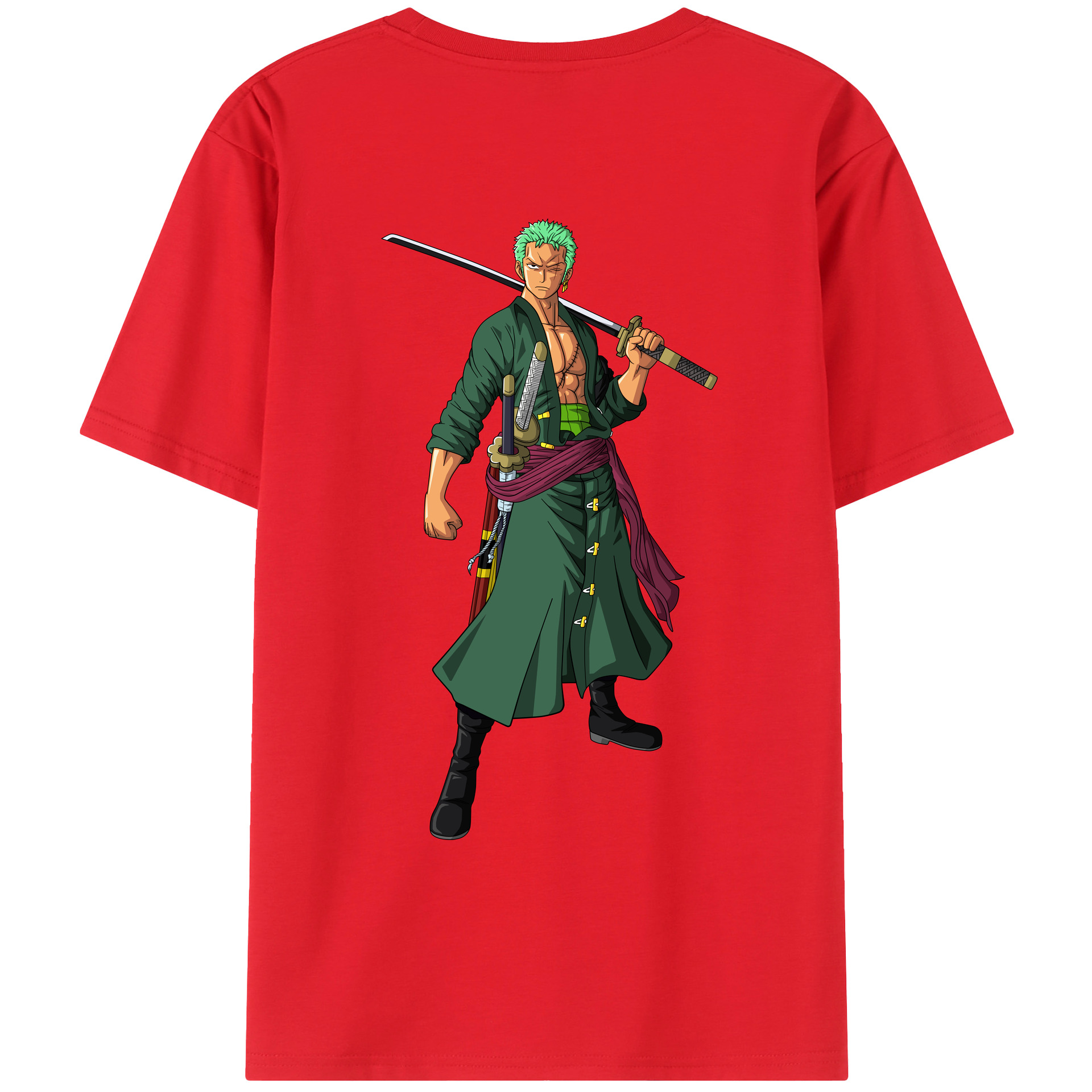 ワンピース ロロノア・ゾロ ONE PIECE Roronoa Zoro レディース半袖Tシャツ(バックプリント)