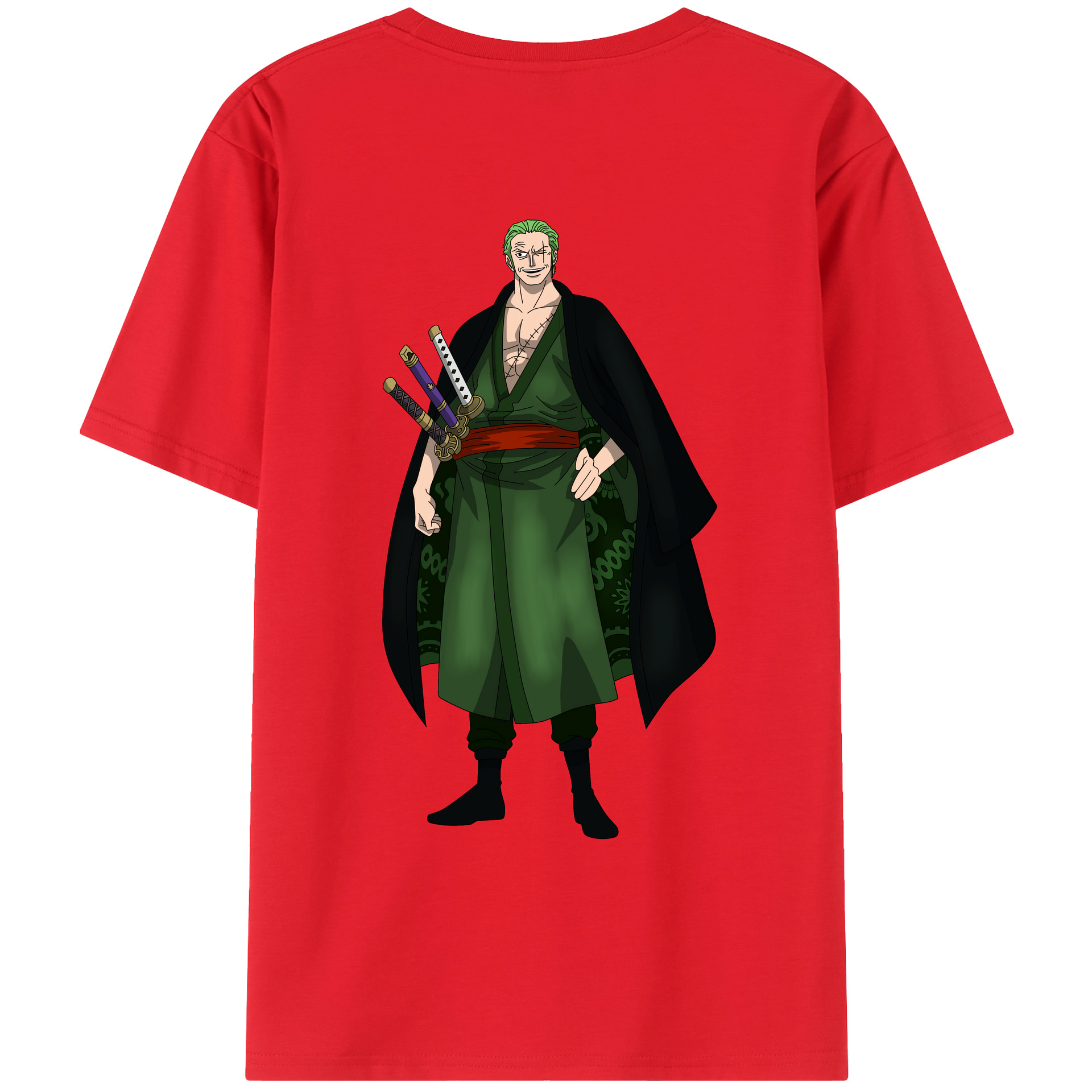 ワンピース ロロノア・ゾロ ONE PIECE Roronoa Zoro レディース半袖Tシャツ(バックプリント)