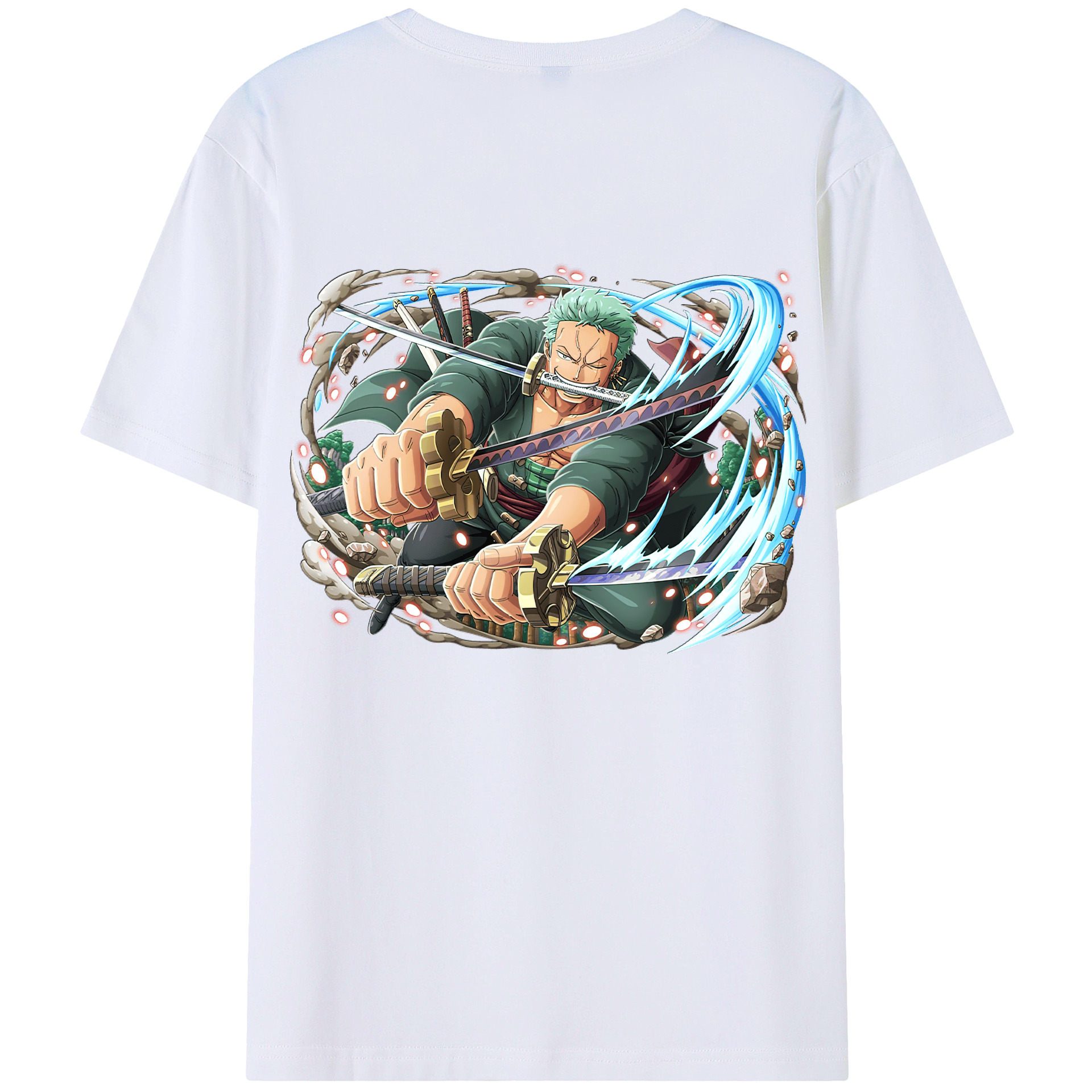 ワンピース ロロノア・ゾロ ONE PIECE Roronoa Zoro レディース半袖Tシャツ(バックプリント)