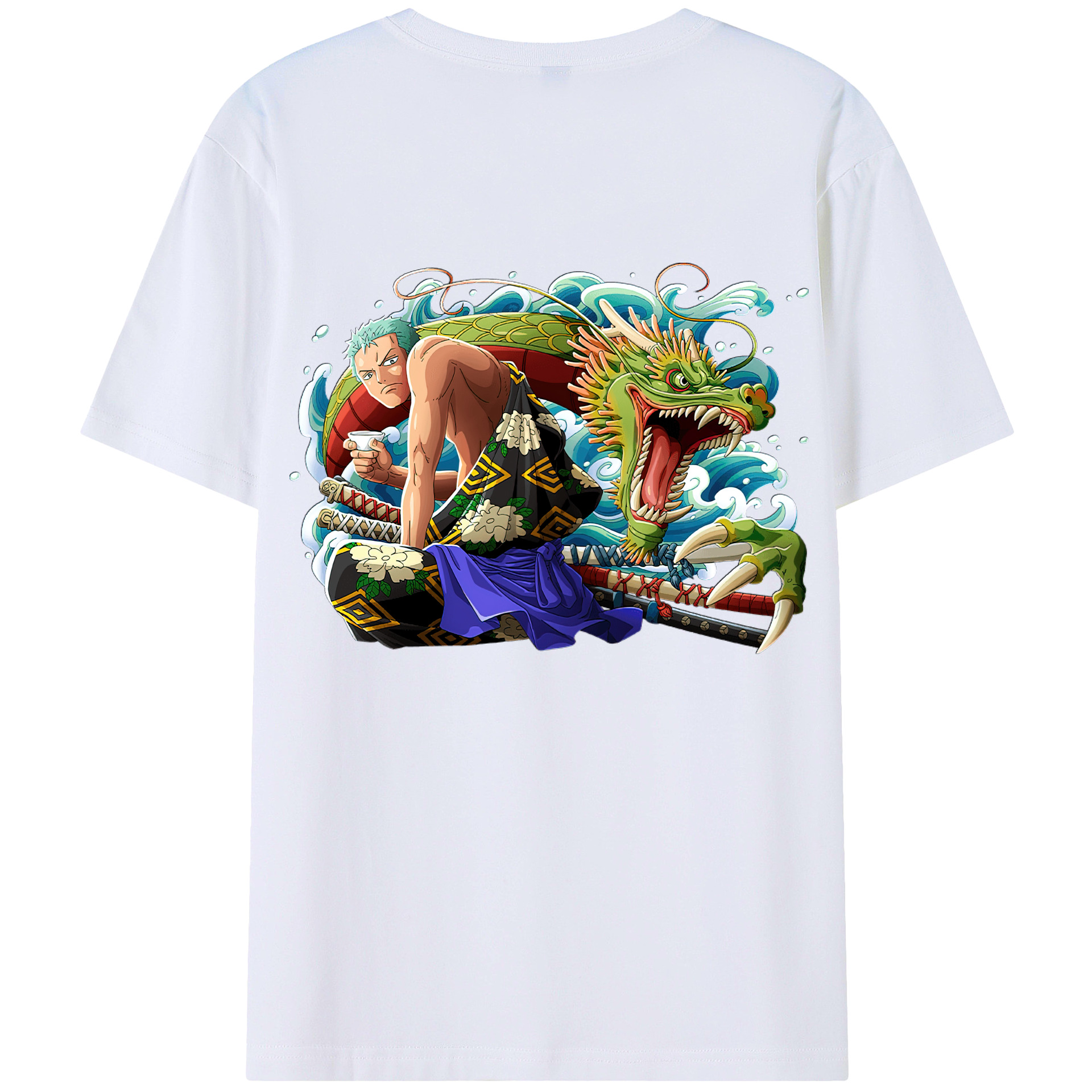 ワンピース ロロノア・ゾロ ONE PIECE Roronoa Zoro レディース半袖Tシャツ(バックプリント)