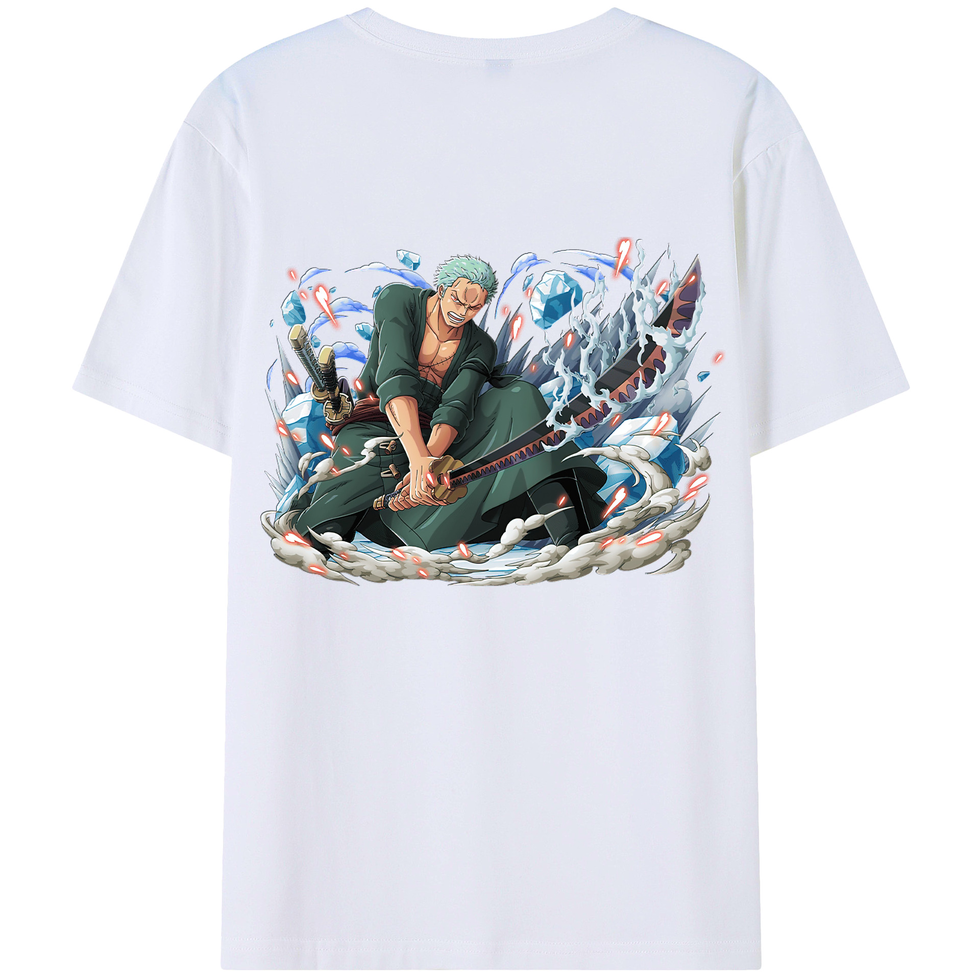 ワンピース ロロノア・ゾロ ONE PIECE Roronoa Zoro レディース半袖Tシャツ(バックプリント)