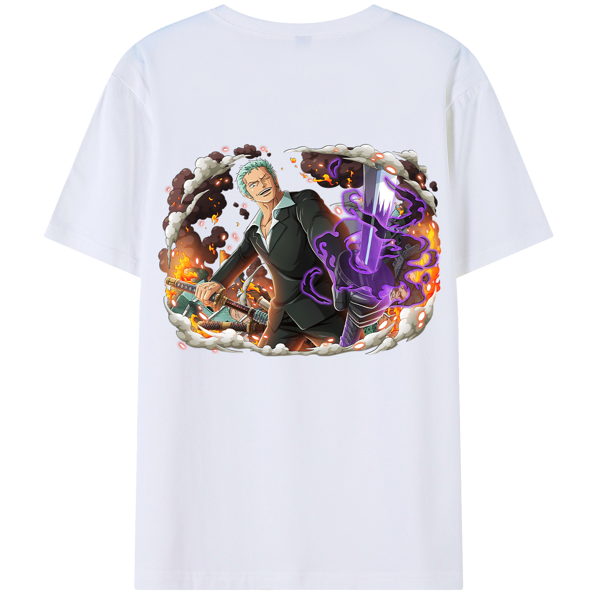 ワンピース ロロノア・ゾロ ONE PIECE Roronoa Zoro レディース半袖Tシャツ(バックプリント)