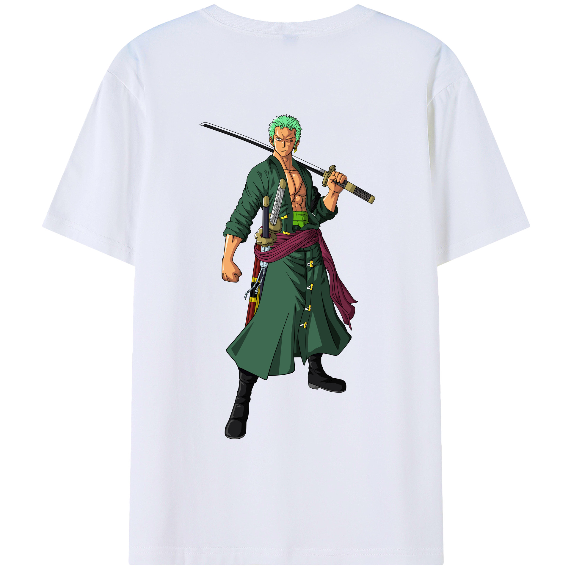 ワンピース ロロノア・ゾロ ONE PIECE Roronoa Zoro レディース半袖Tシャツ(バックプリント)