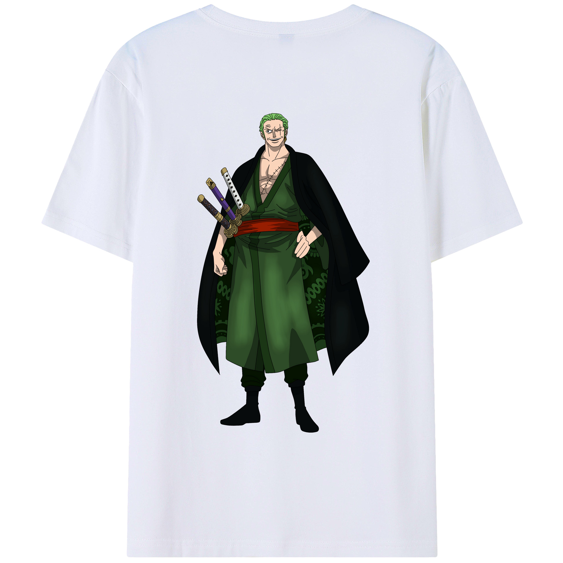 ワンピース ロロノア・ゾロ ONE PIECE Roronoa Zoro レディース半袖Tシャツ(バックプリント)