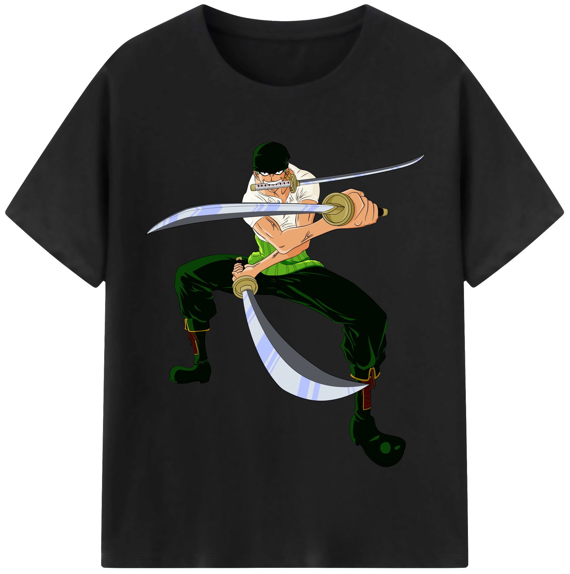 ワンピース ロロノア・ゾロ ONE PIECE Roronoa Zoro レディースカジュアルプリントTシャツ（綿100％）