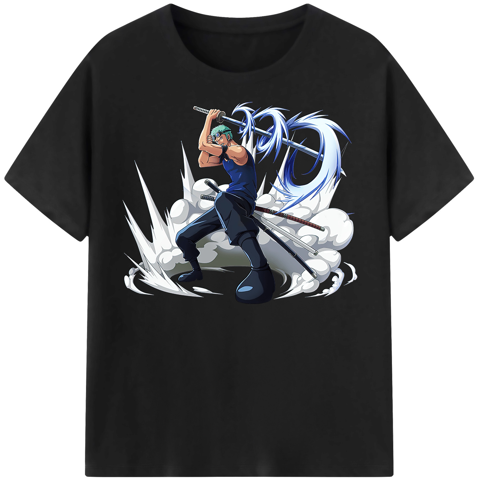 ワンピース ロロノア・ゾロ ONE PIECE Roronoa Zoro レディースカジュアルプリントTシャツ（綿100％）