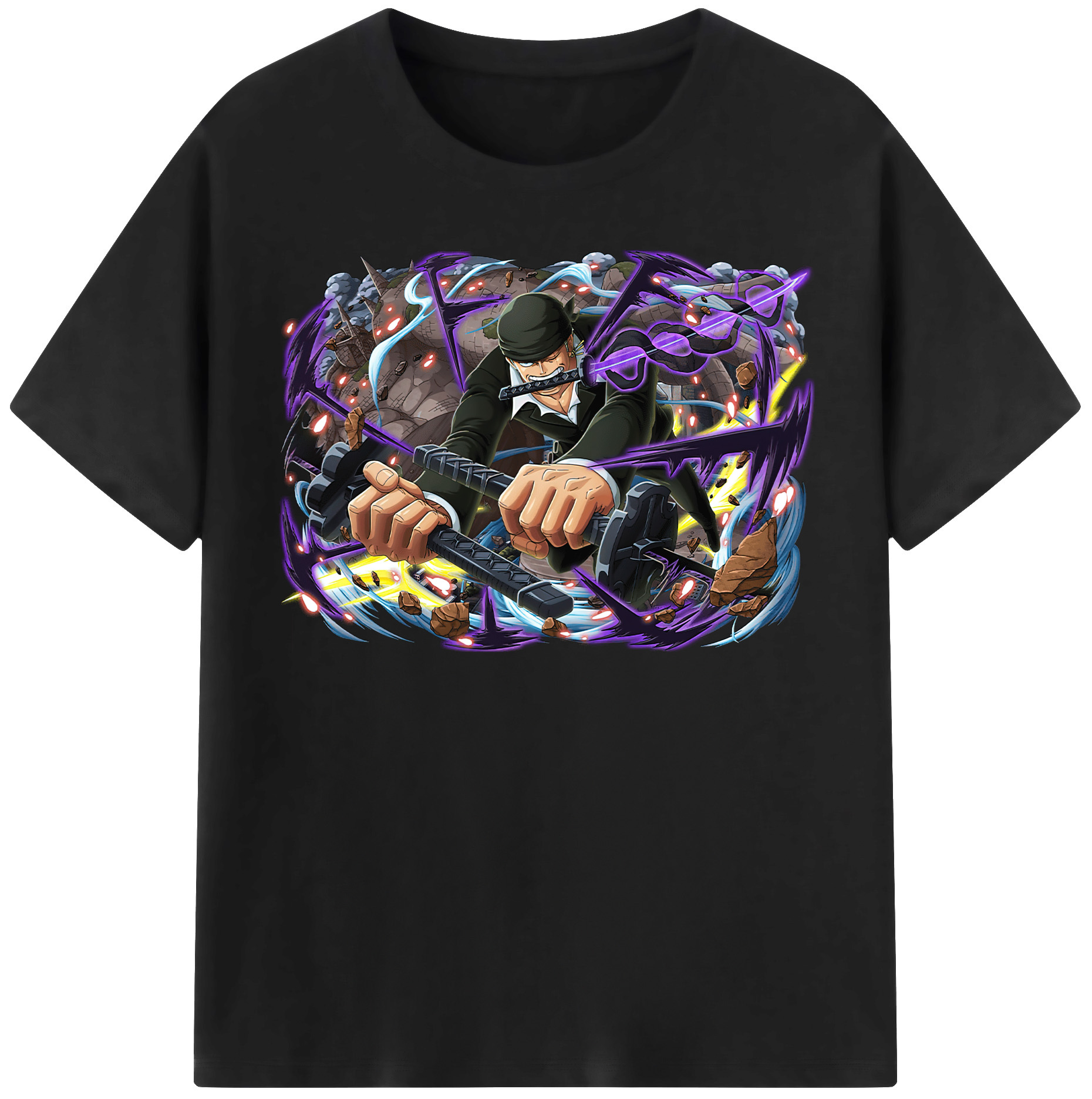 ワンピース ロロノア・ゾロ ONE PIECE Roronoa Zoro レディースカジュアルプリントTシャツ（綿100％）