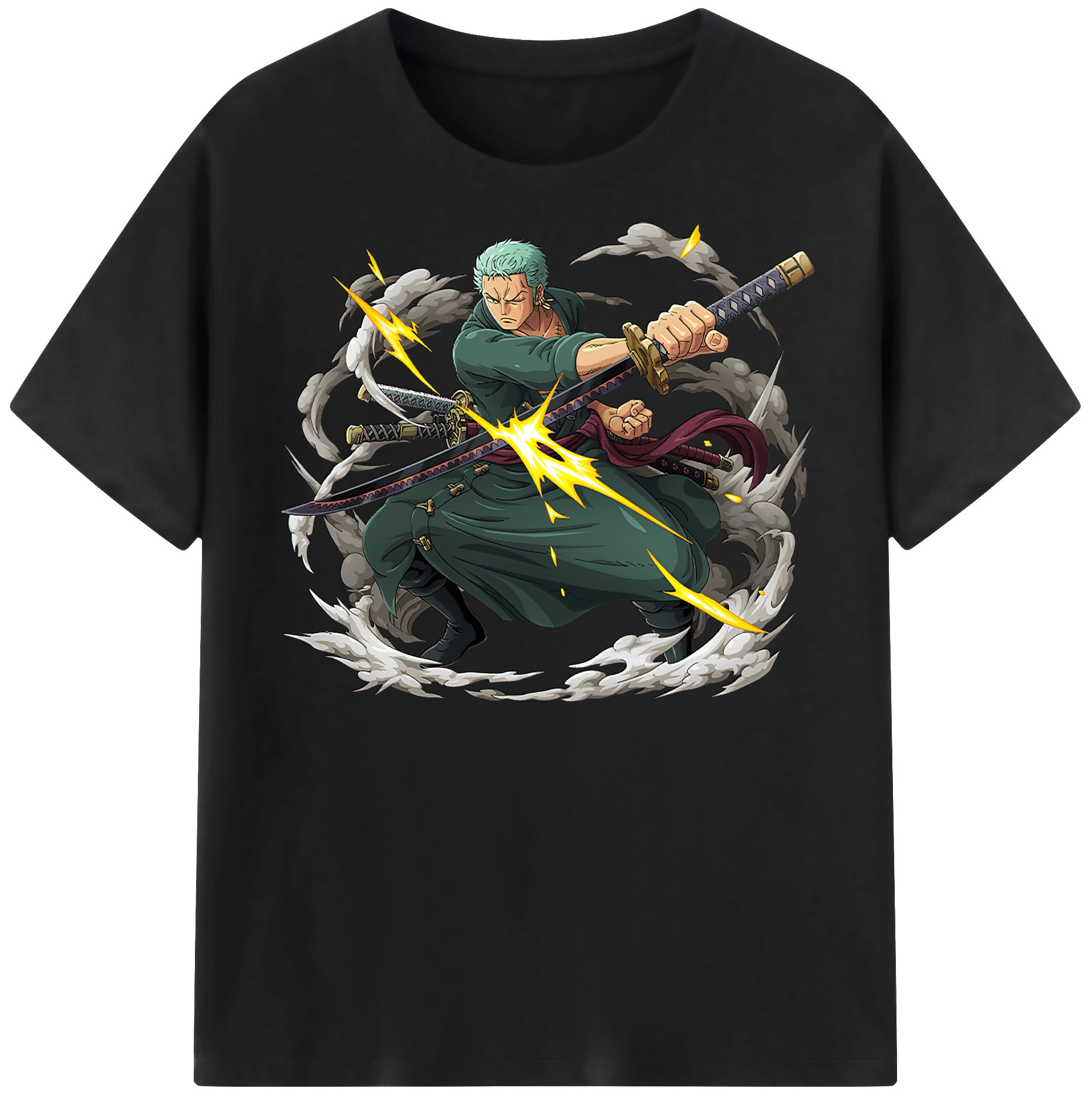 ワンピース ロロノア・ゾロ ONE PIECE Roronoa Zoro レディースカジュアルプリントTシャツ（綿100％）