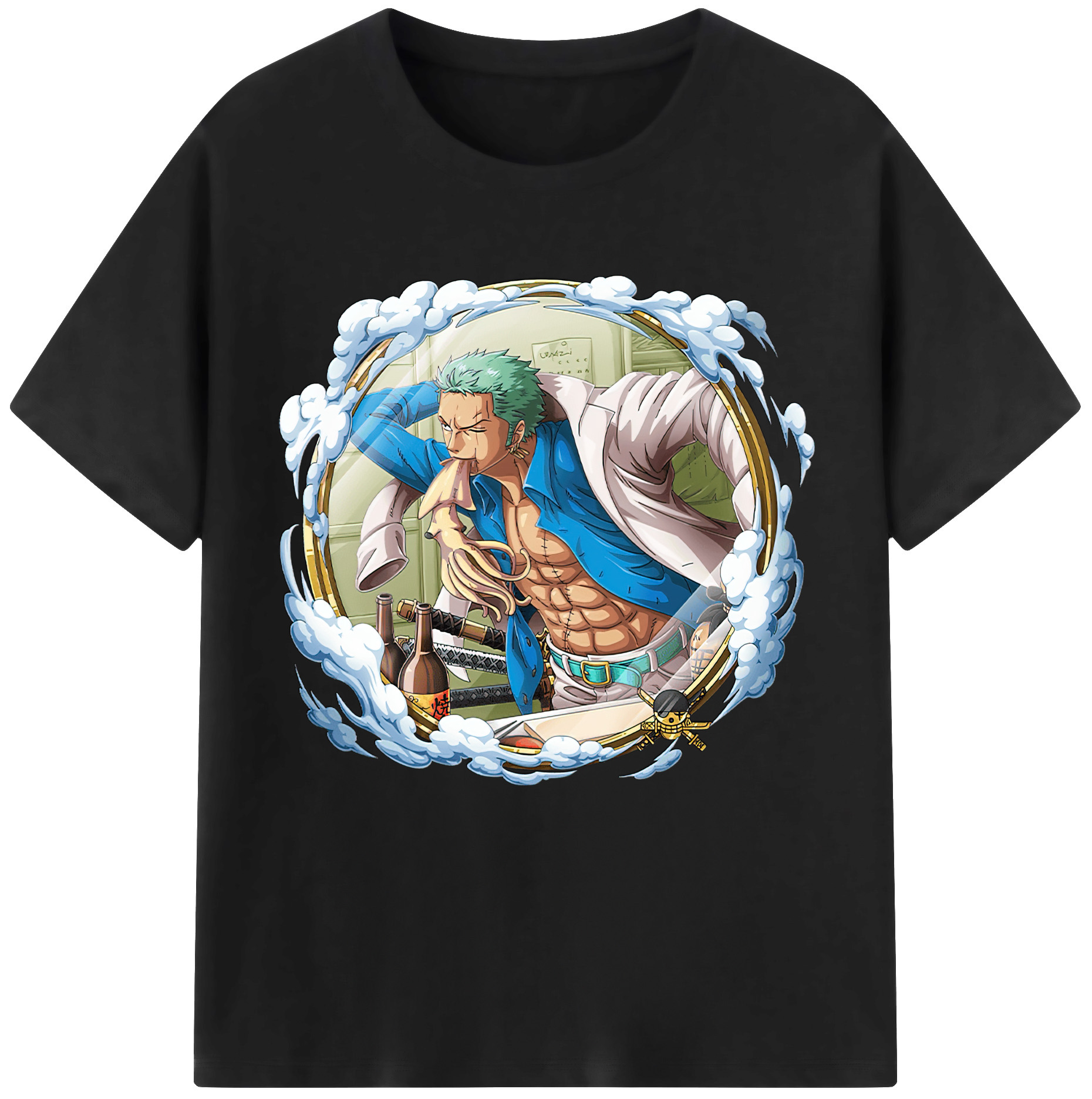 ワンピース ロロノア・ゾロ ONE PIECE Roronoa Zoro レディースカジュアルプリントTシャツ（綿100％）