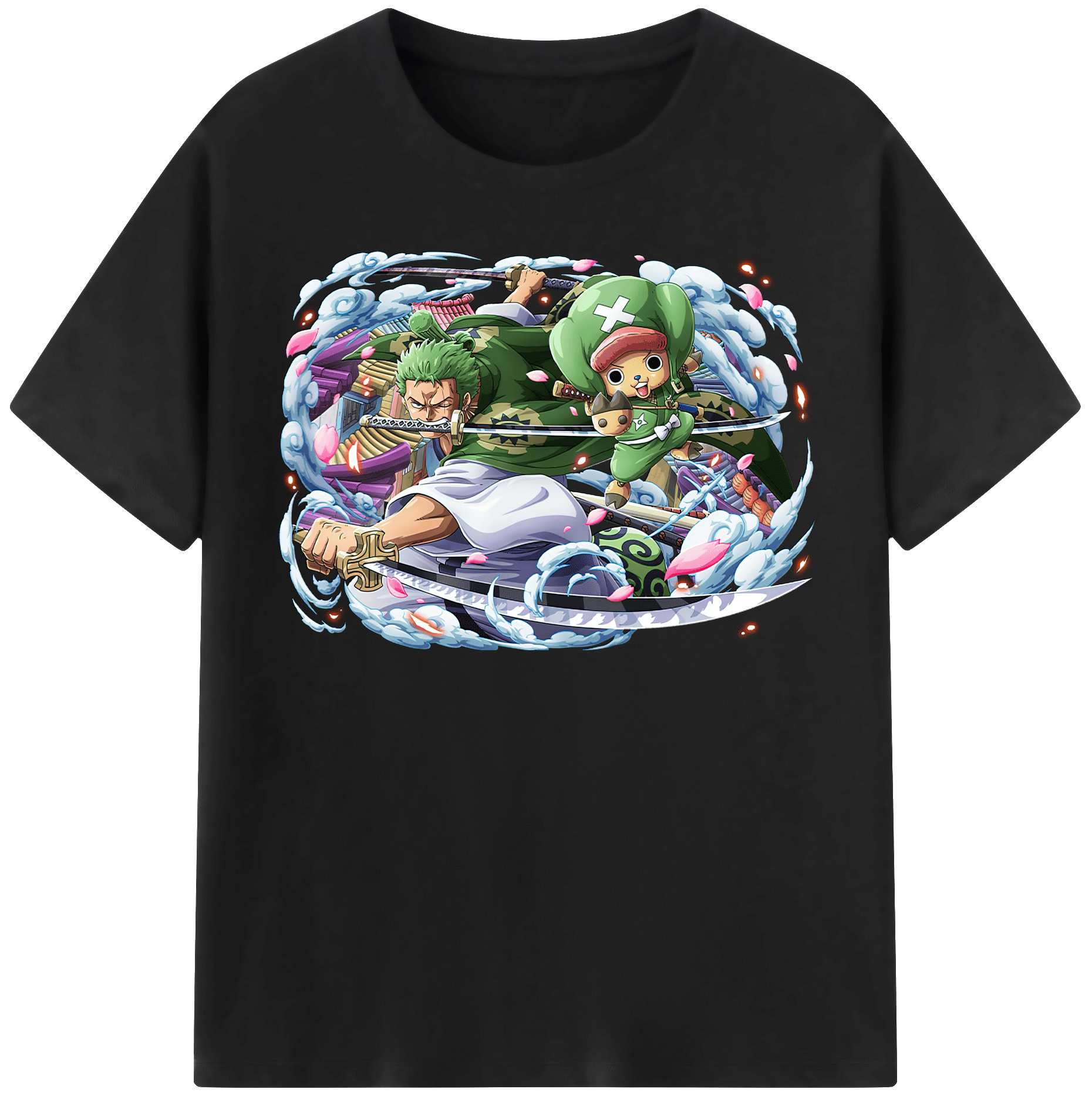 ワンピース ロロノア・ゾロ ONE PIECE Roronoa Zoro レディースカジュアルプリントTシャツ（綿100％）