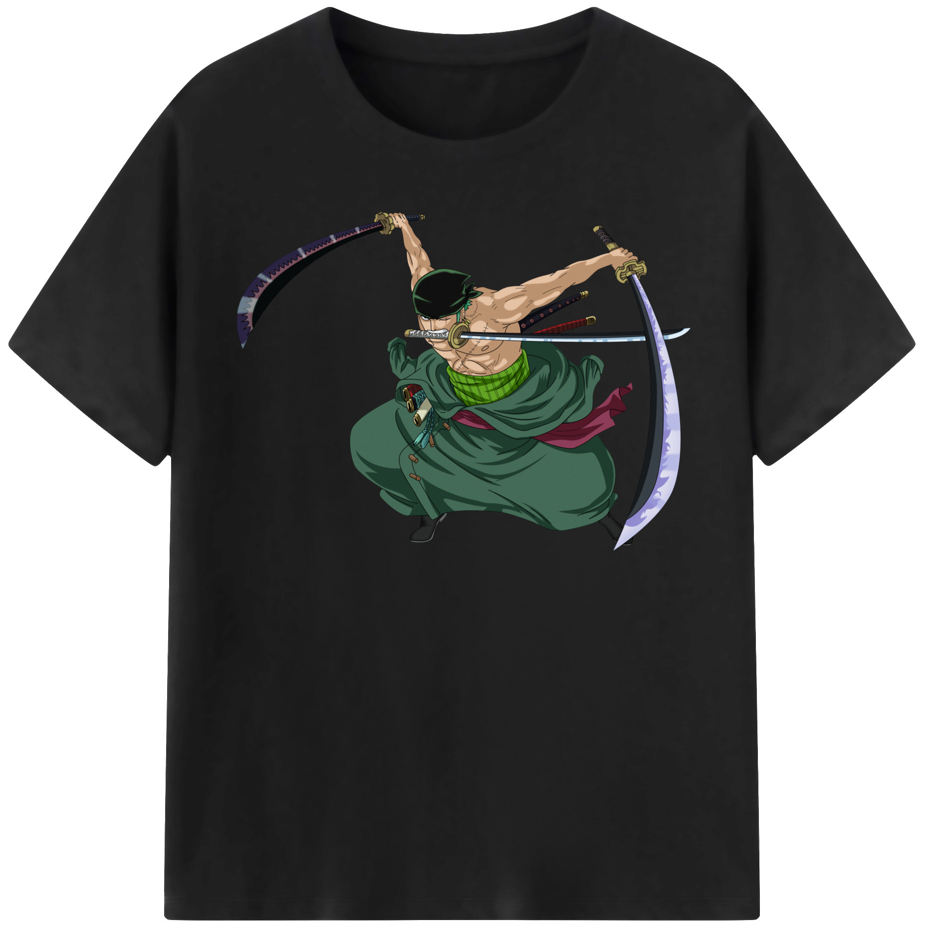 ワンピース ロロノア・ゾロ ONE PIECE Roronoa Zoro レディースカジュアルプリントTシャツ（綿100％）