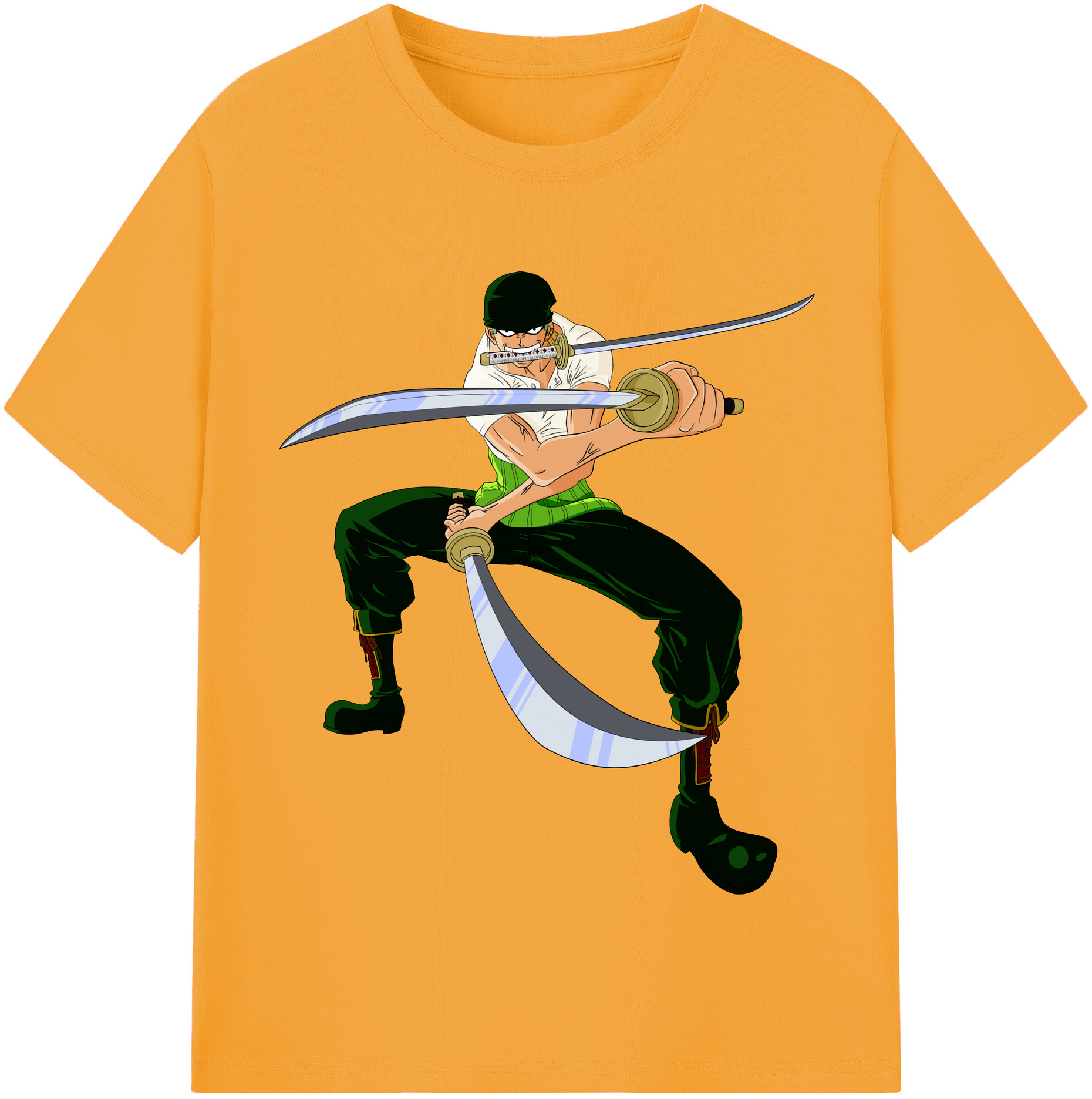 ワンピース ロロノア・ゾロ ONE PIECE Roronoa Zoro レディースカジュアルプリントTシャツ（綿100％）