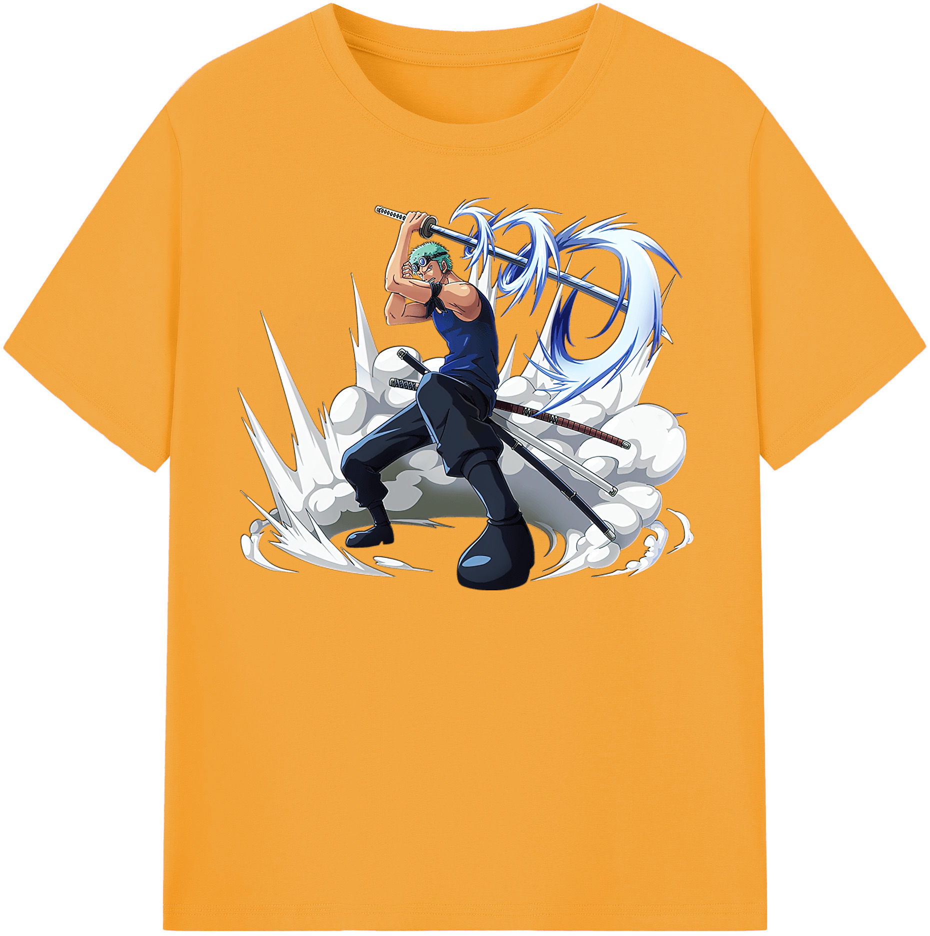 ワンピース ロロノア・ゾロ ONE PIECE Roronoa Zoro レディースカジュアルプリントTシャツ（綿100％）