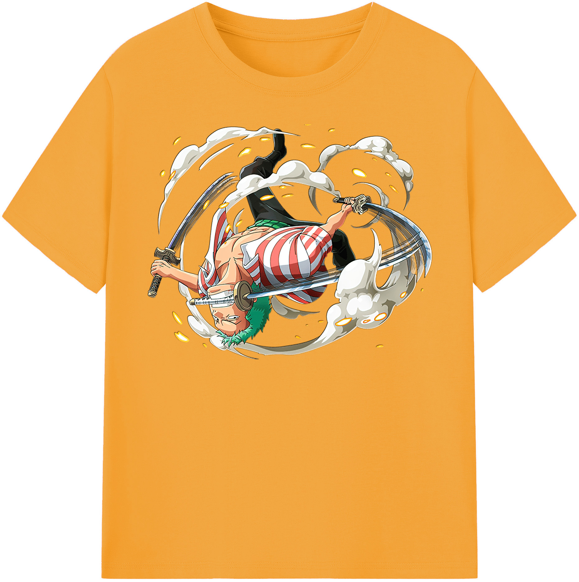 ワンピース ロロノア・ゾロ ONE PIECE Roronoa Zoro レディースカジュアルプリントTシャツ（綿100％）