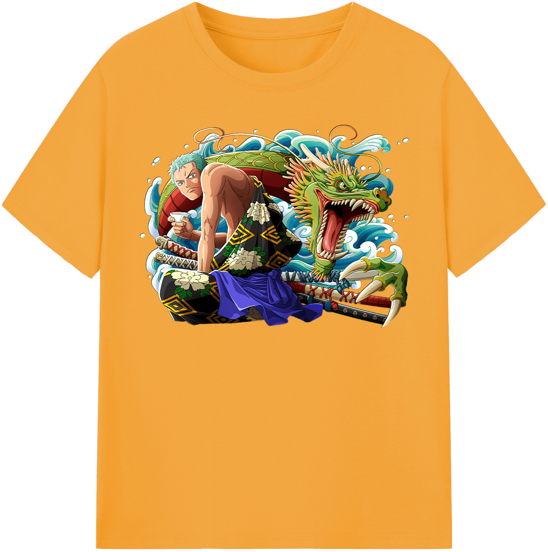 ワンピース ロロノア・ゾロ ONE PIECE Roronoa Zoro レディースカジュアルプリントTシャツ（綿100％）