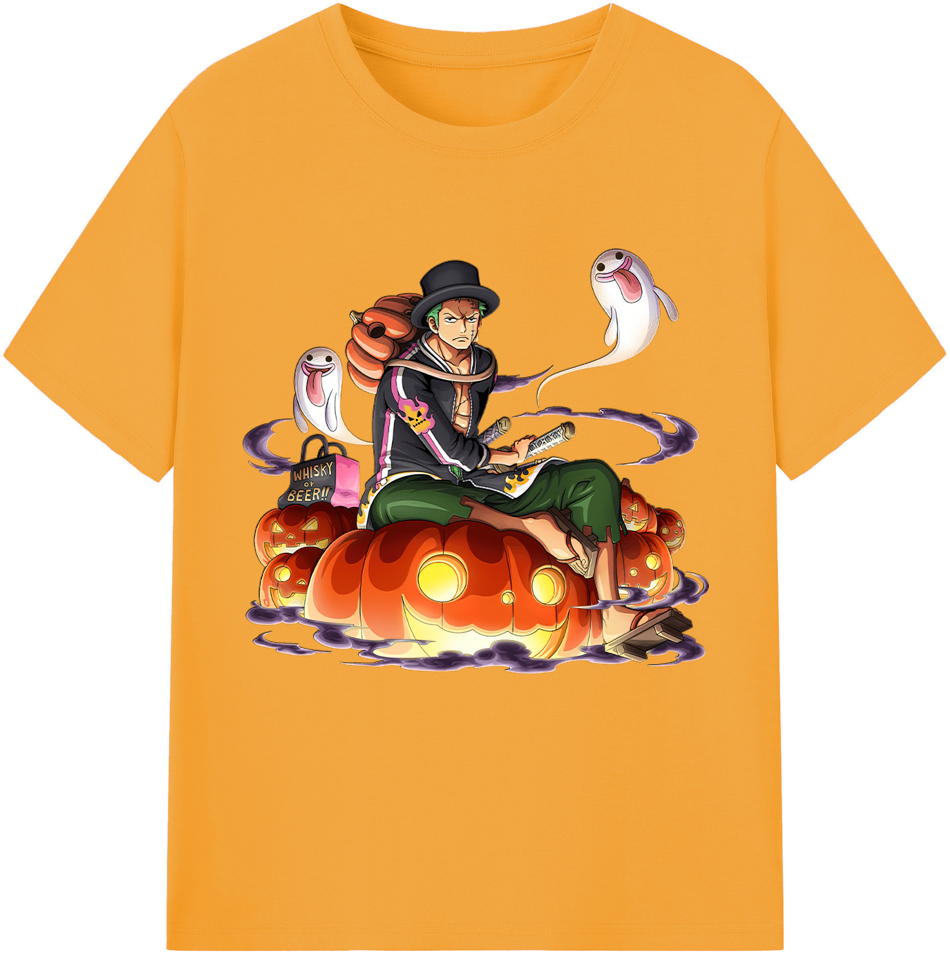 ワンピース ロロノア・ゾロ ONE PIECE Roronoa Zoro レディースカジュアルプリントTシャツ（綿100％）