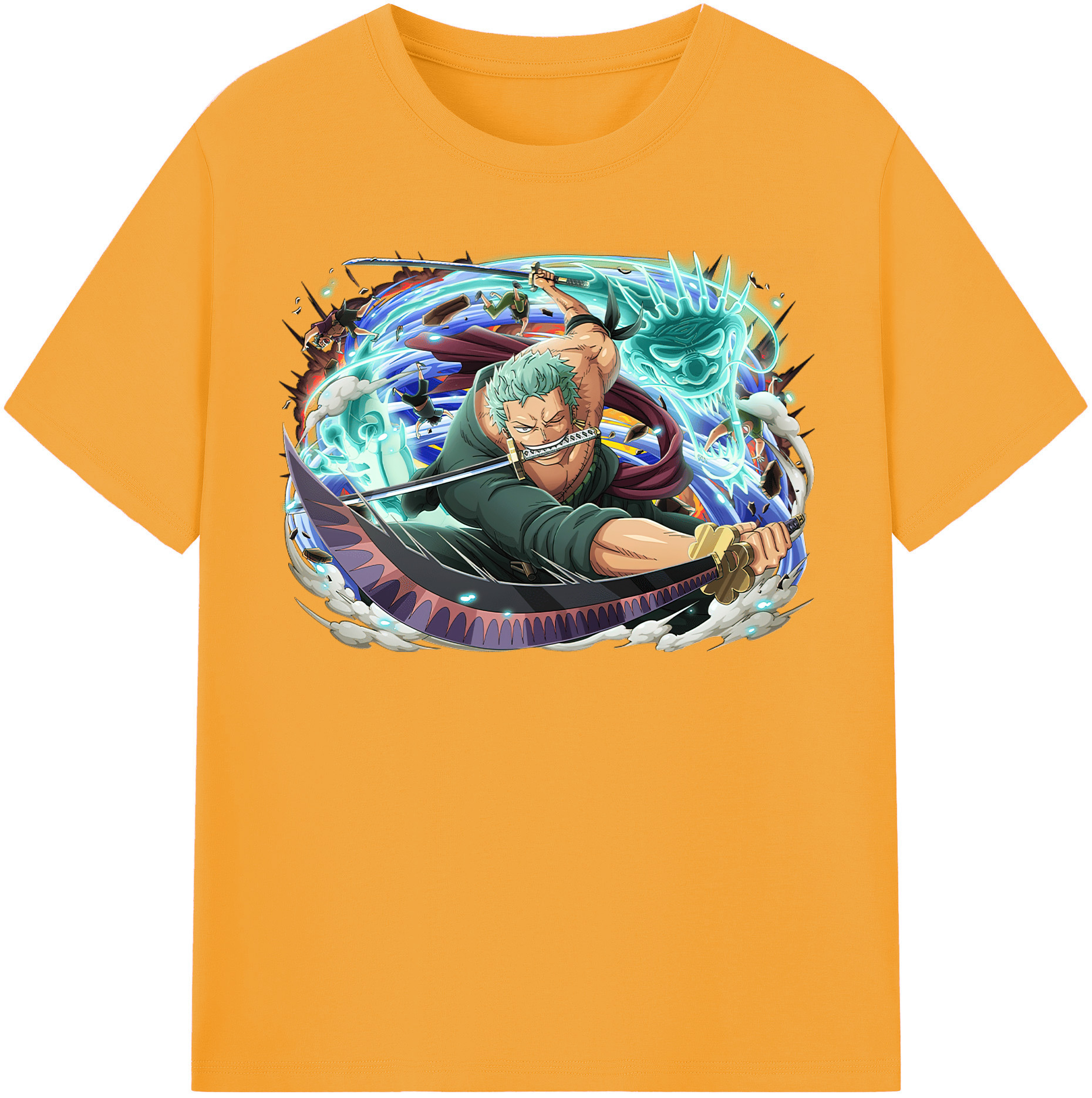 ワンピース ロロノア・ゾロ ONE PIECE Roronoa Zoro レディースカジュアルプリントTシャツ（綿100％）