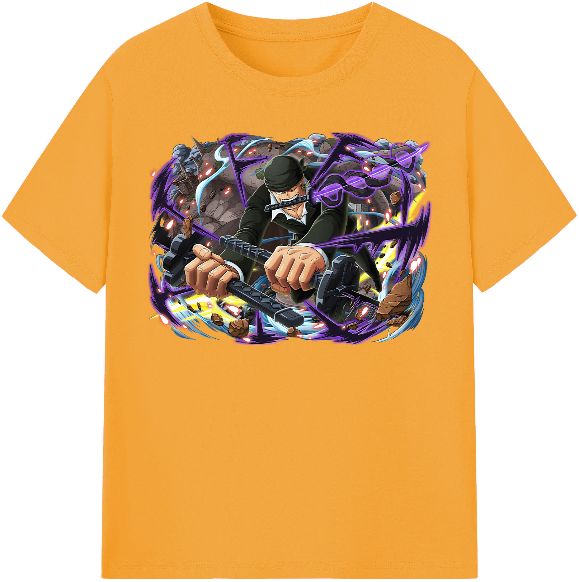 ワンピース ロロノア・ゾロ ONE PIECE Roronoa Zoro レディースカジュアルプリントTシャツ（綿100％）