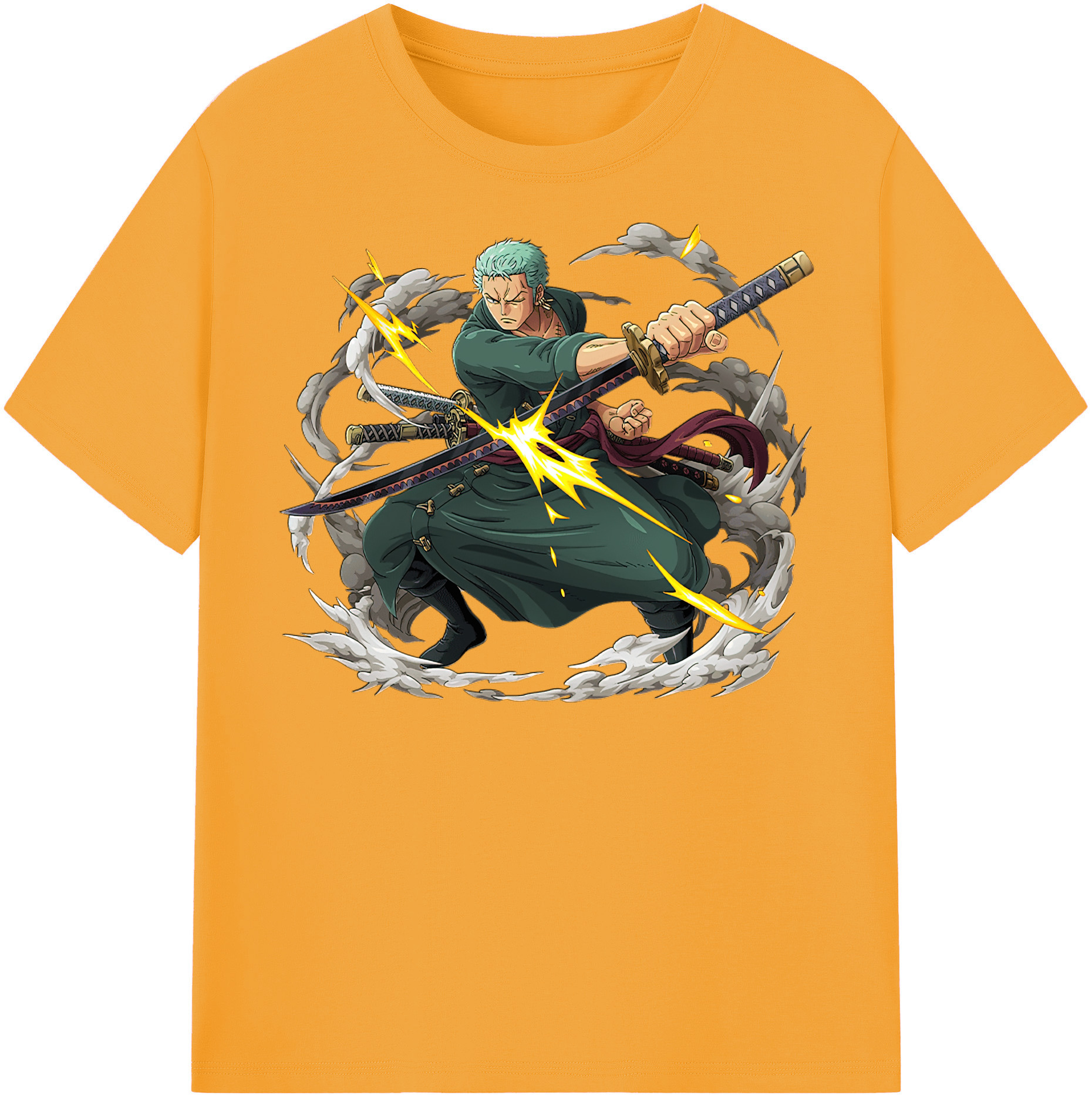 ワンピース ロロノア・ゾロ ONE PIECE Roronoa Zoro レディースカジュアルプリントTシャツ（綿100％）