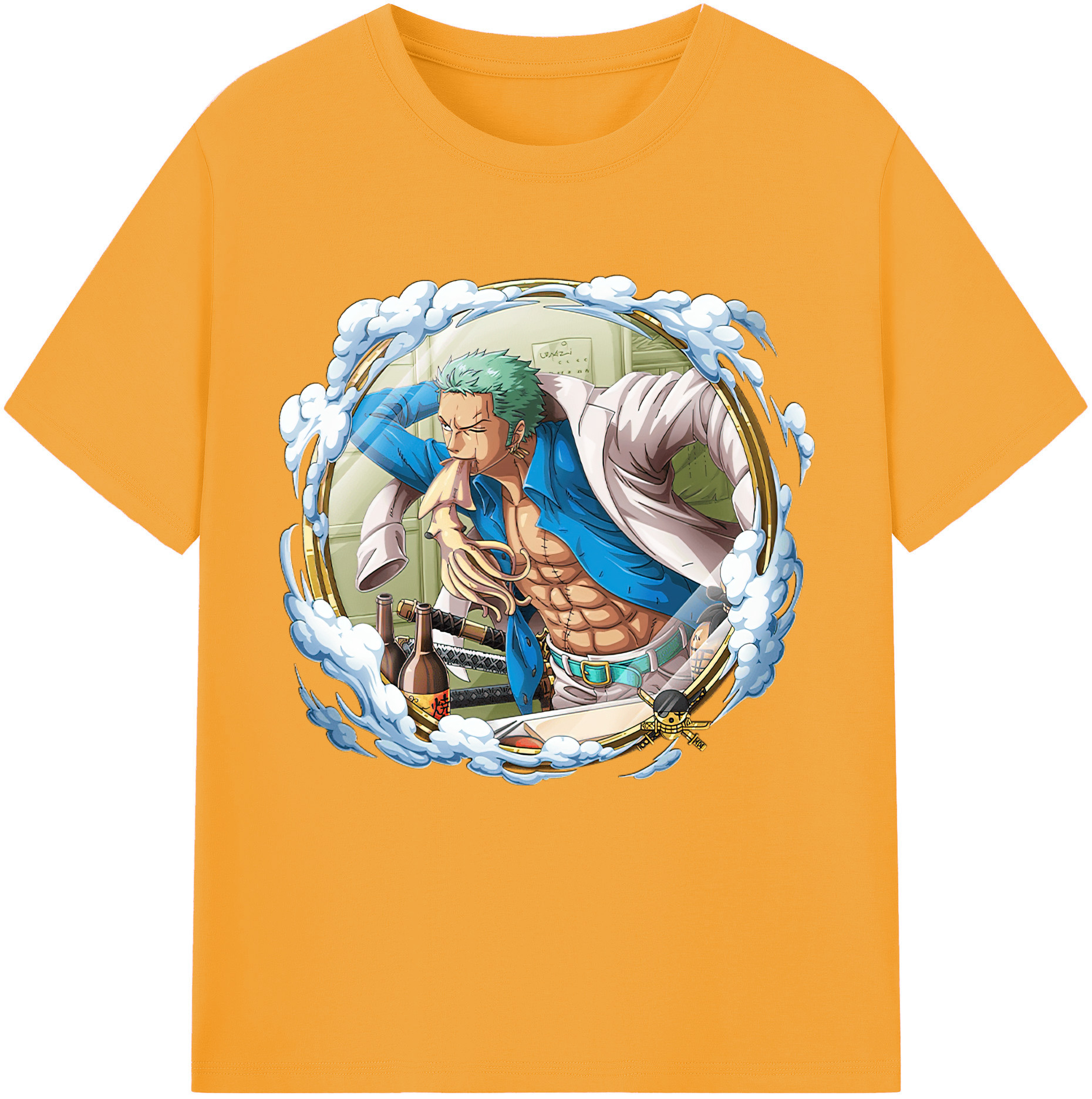 ワンピース ロロノア・ゾロ ONE PIECE Roronoa Zoro レディースカジュアルプリントTシャツ（綿100％）