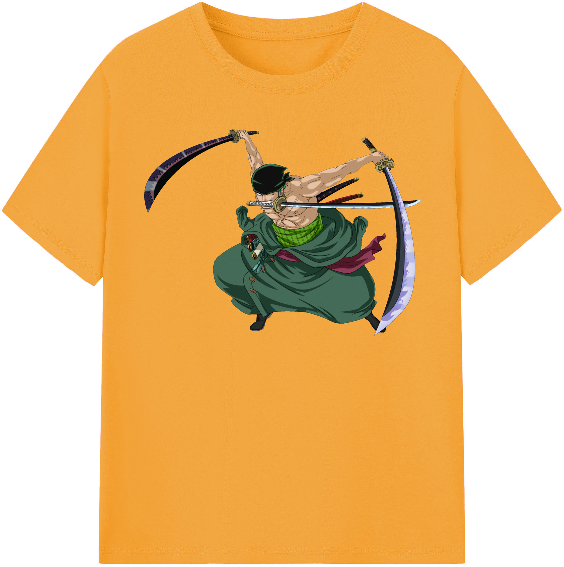 ワンピース ロロノア・ゾロ ONE PIECE Roronoa Zoro レディースカジュアルプリントTシャツ（綿100％）
