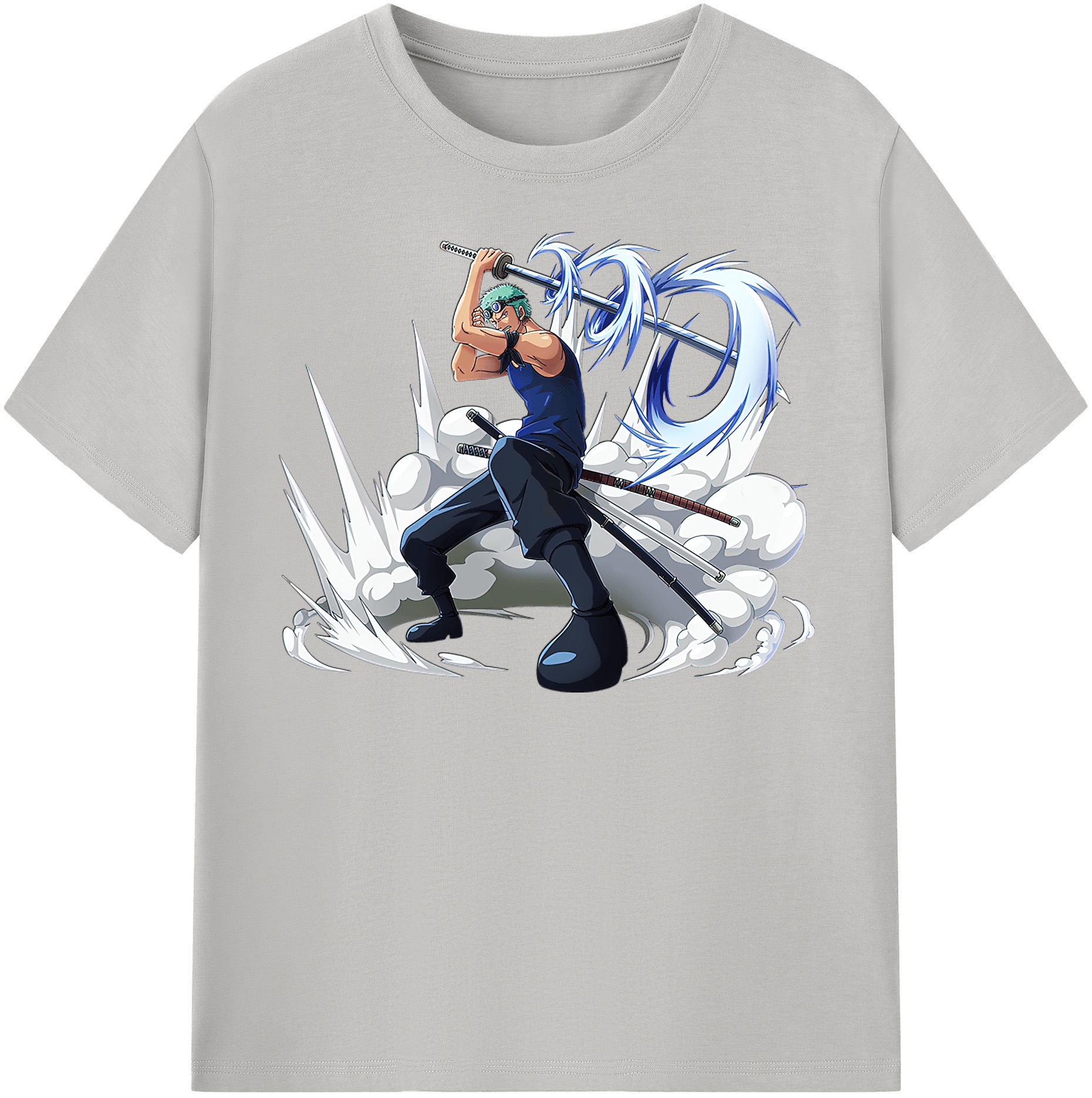 ワンピース ロロノア・ゾロ ONE PIECE Roronoa Zoro レディースカジュアルプリントTシャツ（綿100％）