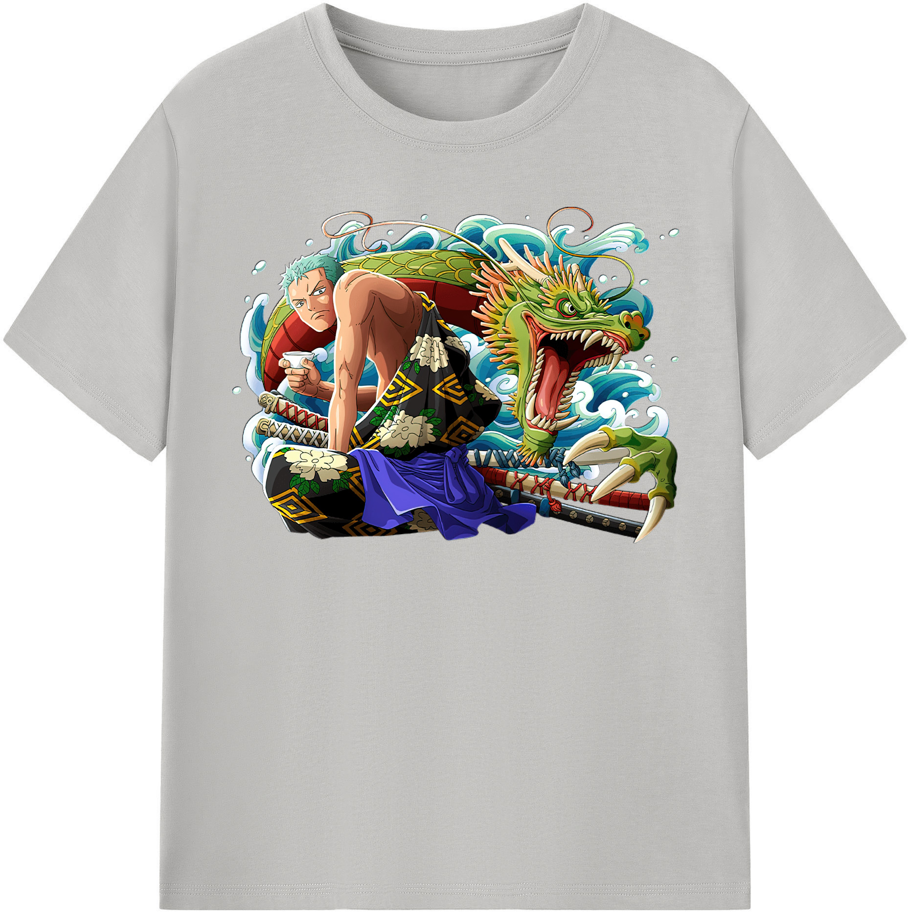 ワンピース ロロノア・ゾロ ONE PIECE Roronoa Zoro レディースカジュアルプリントTシャツ（綿100％）