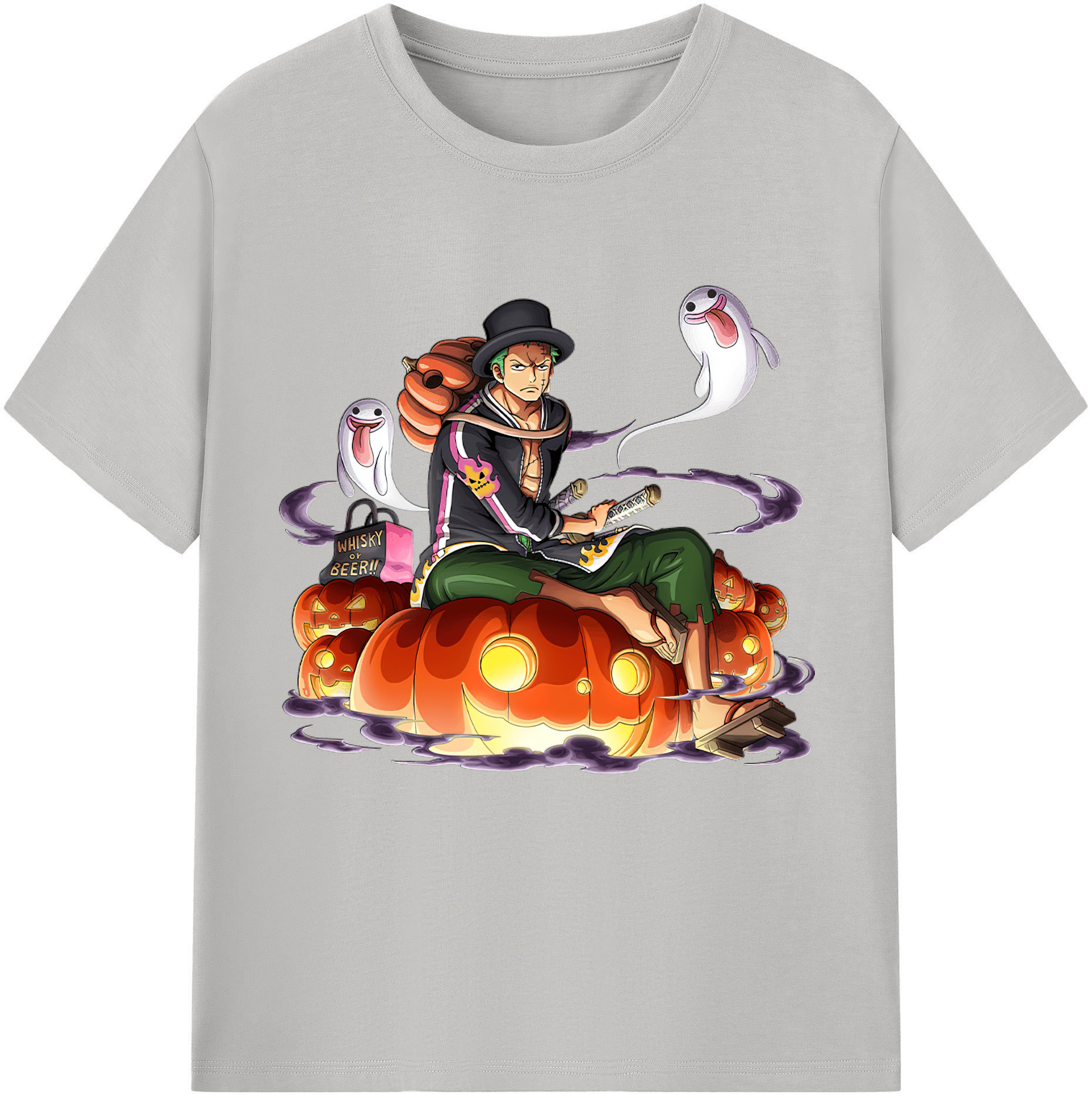 ワンピース ロロノア・ゾロ ONE PIECE Roronoa Zoro レディースカジュアルプリントTシャツ（綿100％）