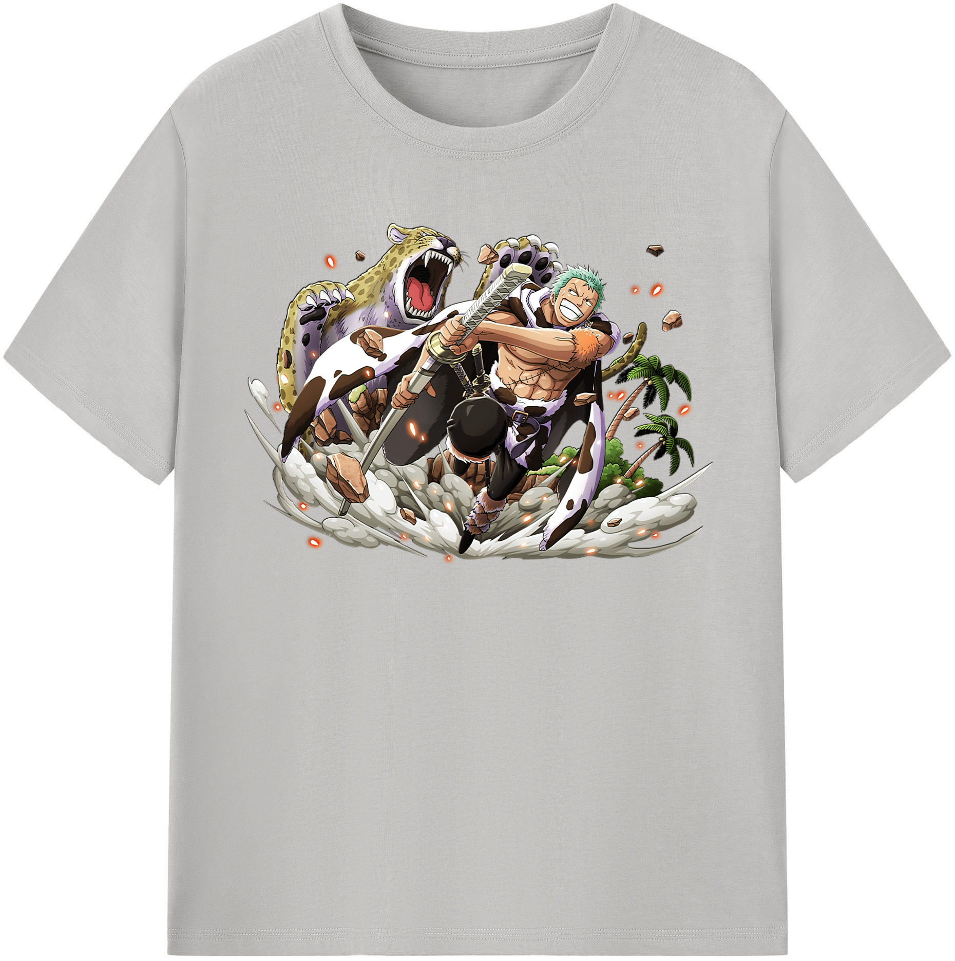 ワンピース ロロノア・ゾロ ONE PIECE Roronoa Zoro レディースカジュアルプリントTシャツ（綿100％）