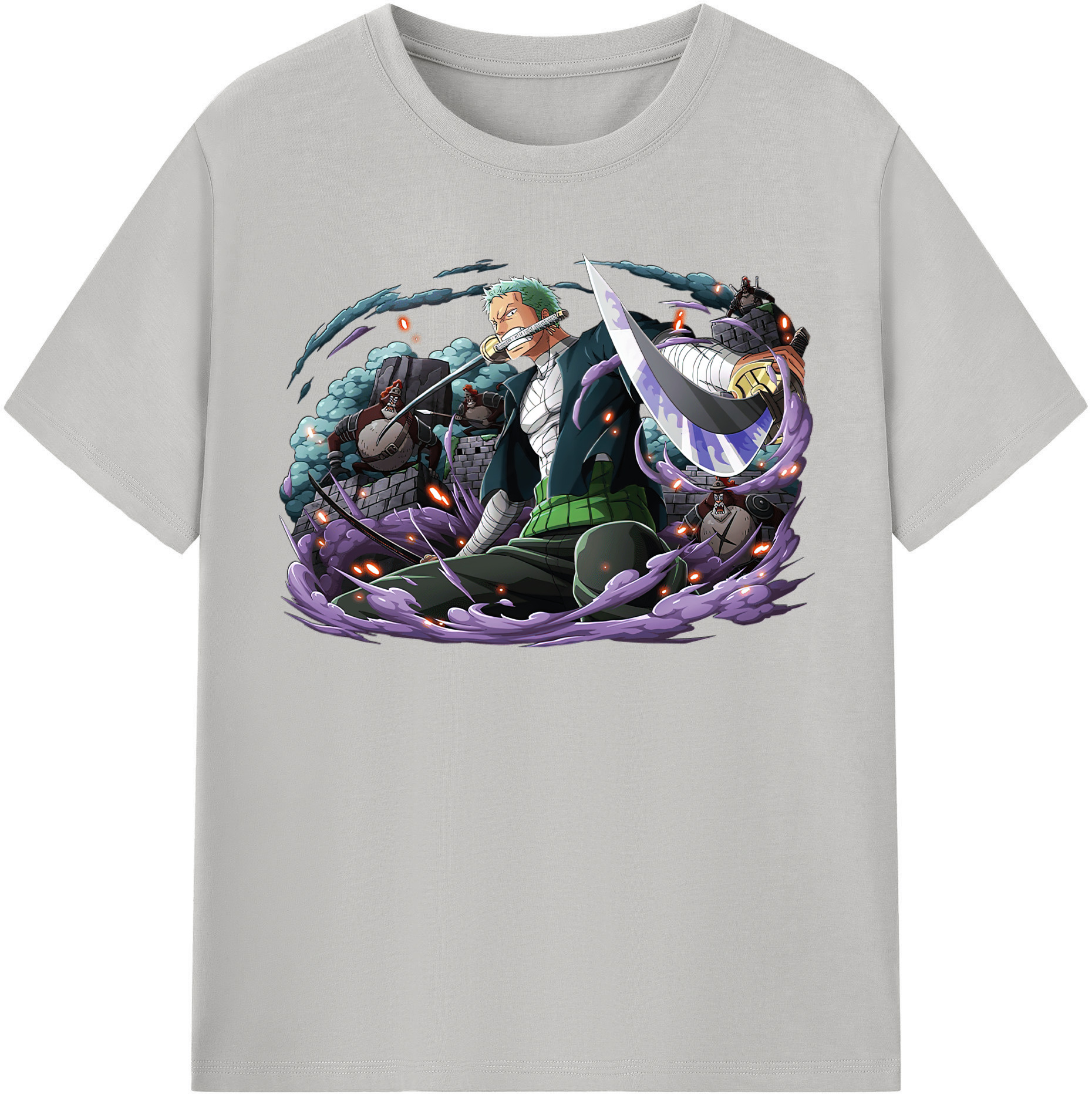 ワンピース ロロノア・ゾロ ONE PIECE Roronoa Zoro レディースカジュアルプリントTシャツ（綿100％）